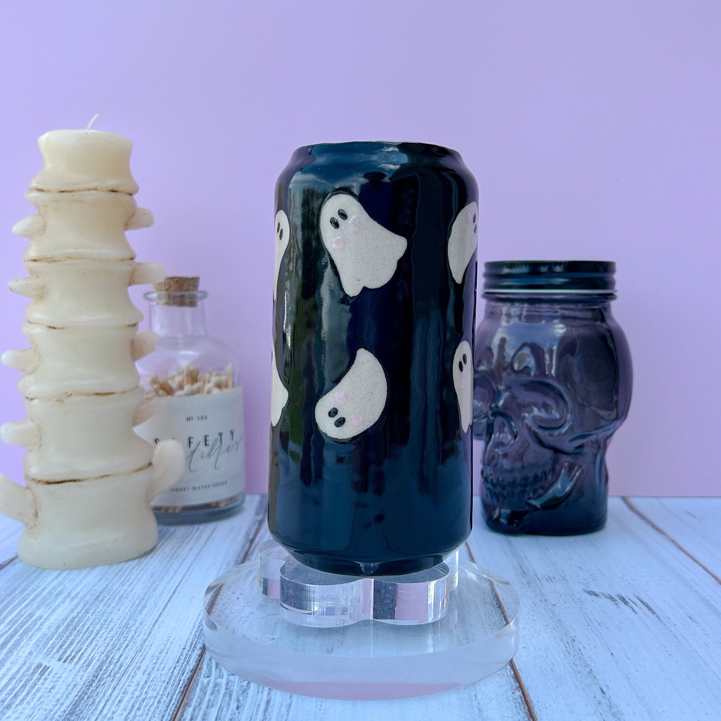 Black Ghost Tumbler Ceramic Mug