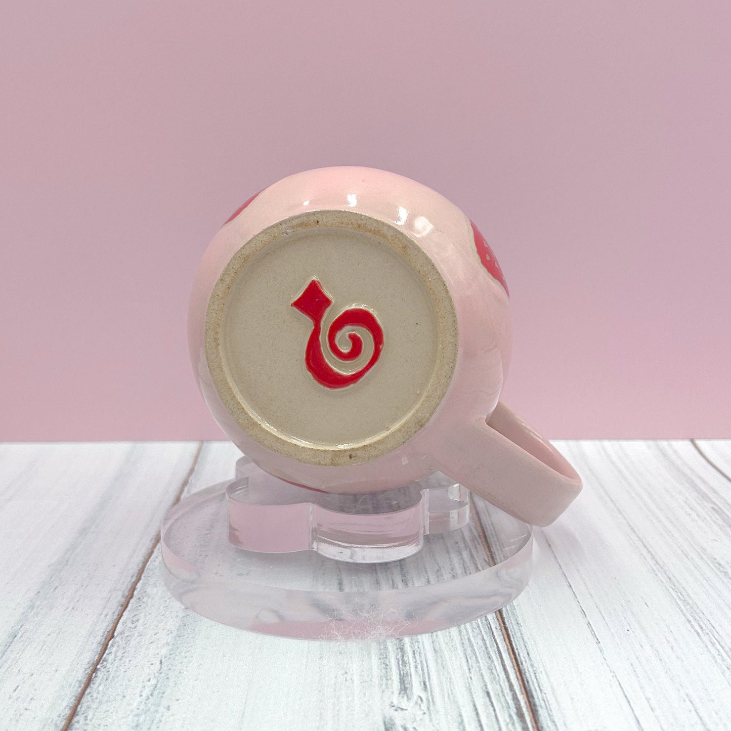Pink Gold Strawberry Ceramic Mug
