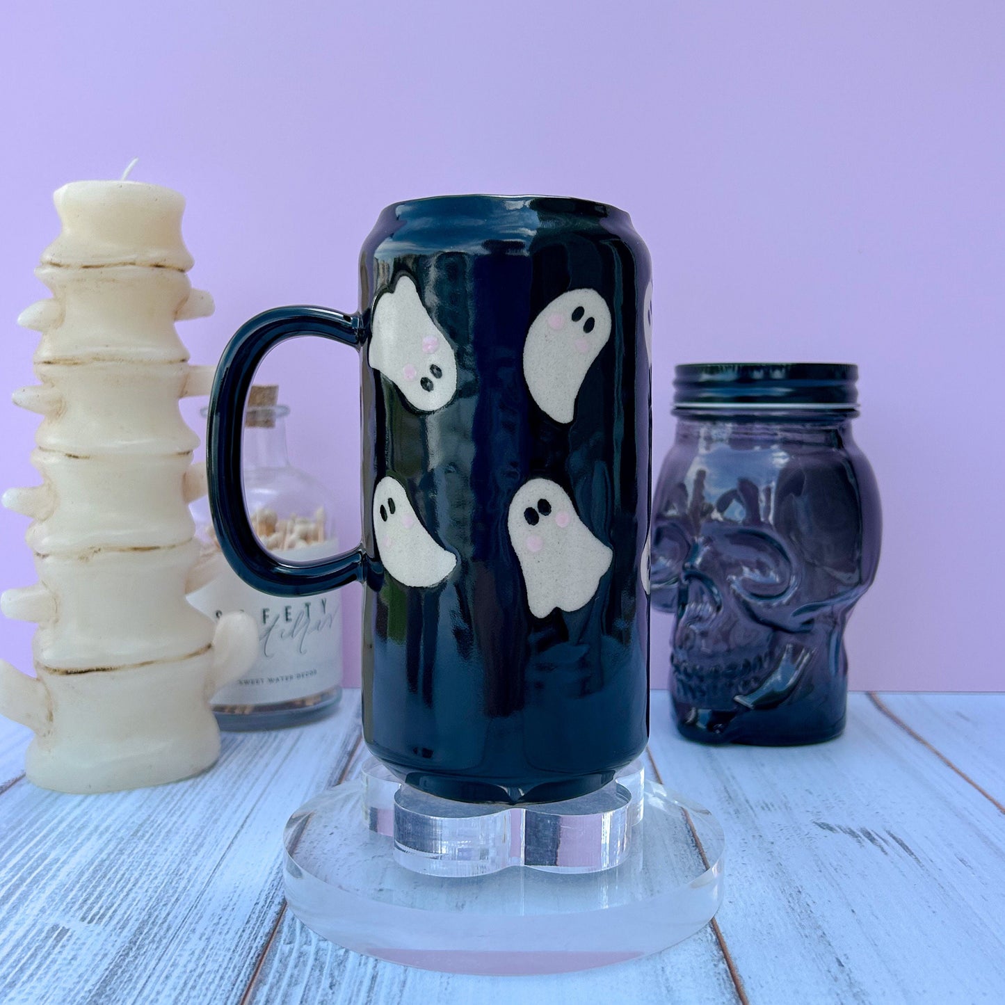 Black Ghost Tumbler Ceramic Mug