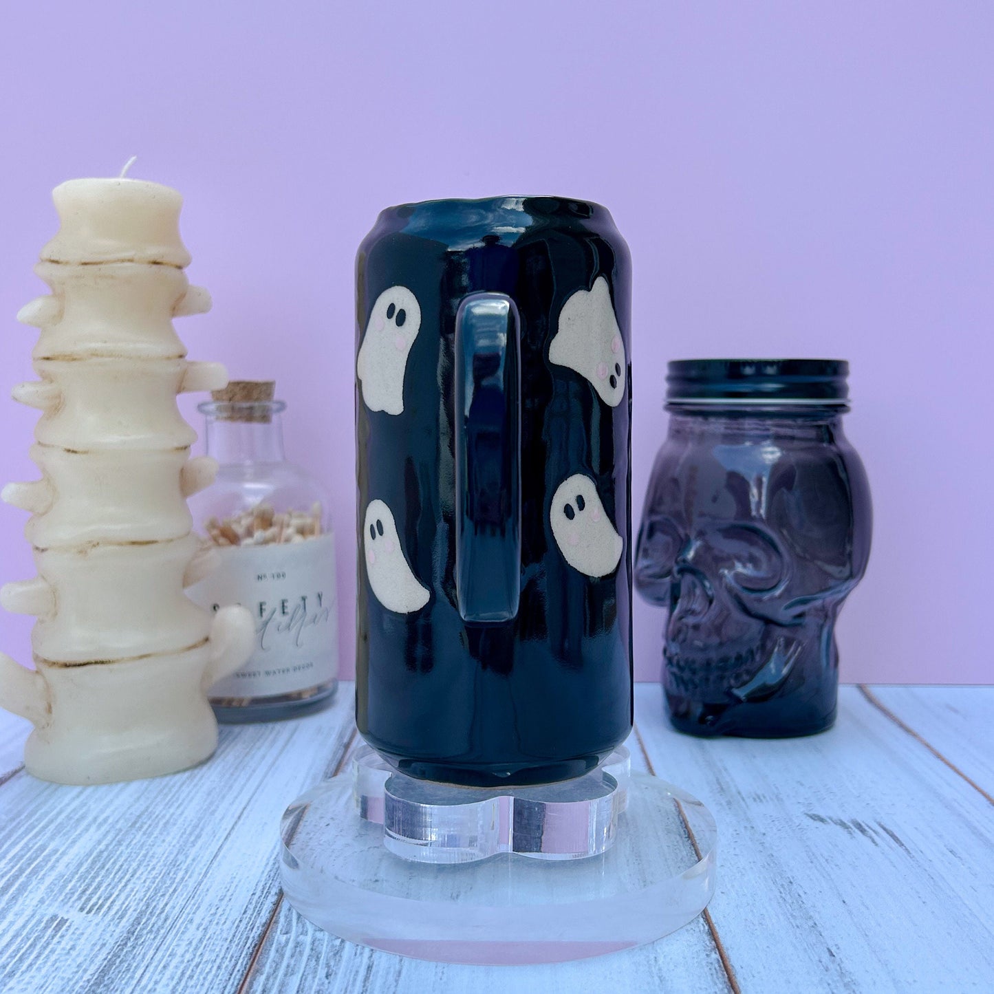 Black Ghost Tumbler Ceramic Mug