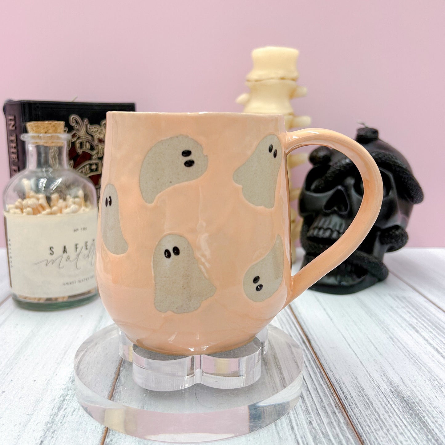 Peach Ghost Ceramic Mug