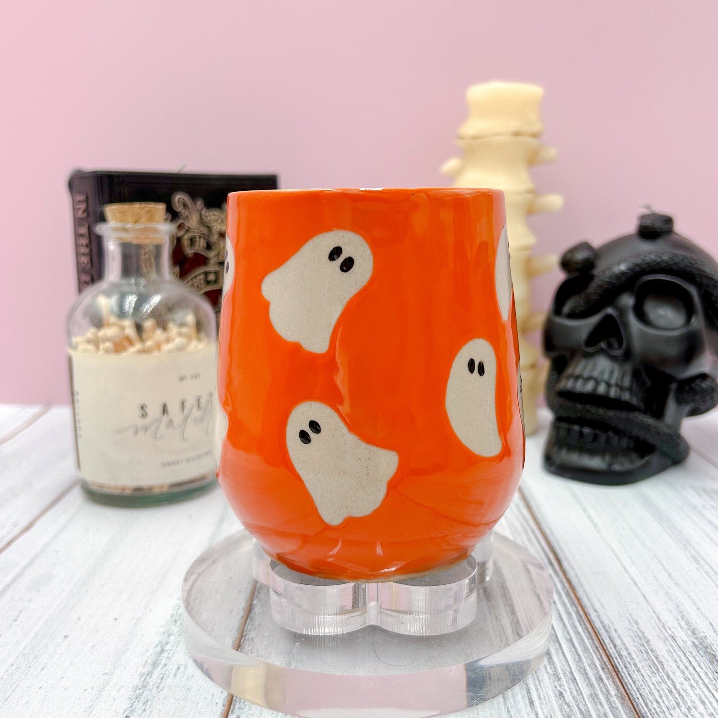Orange Ghost Ceramic Mug