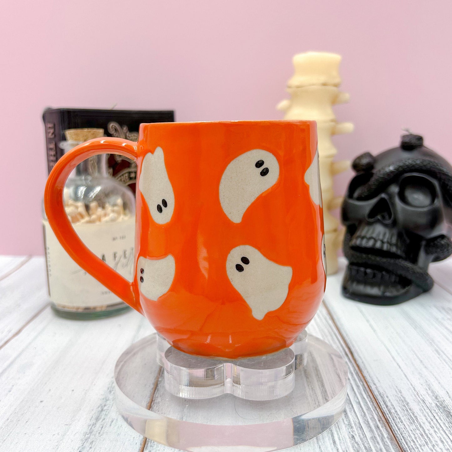 Orange Ghost Ceramic Mug