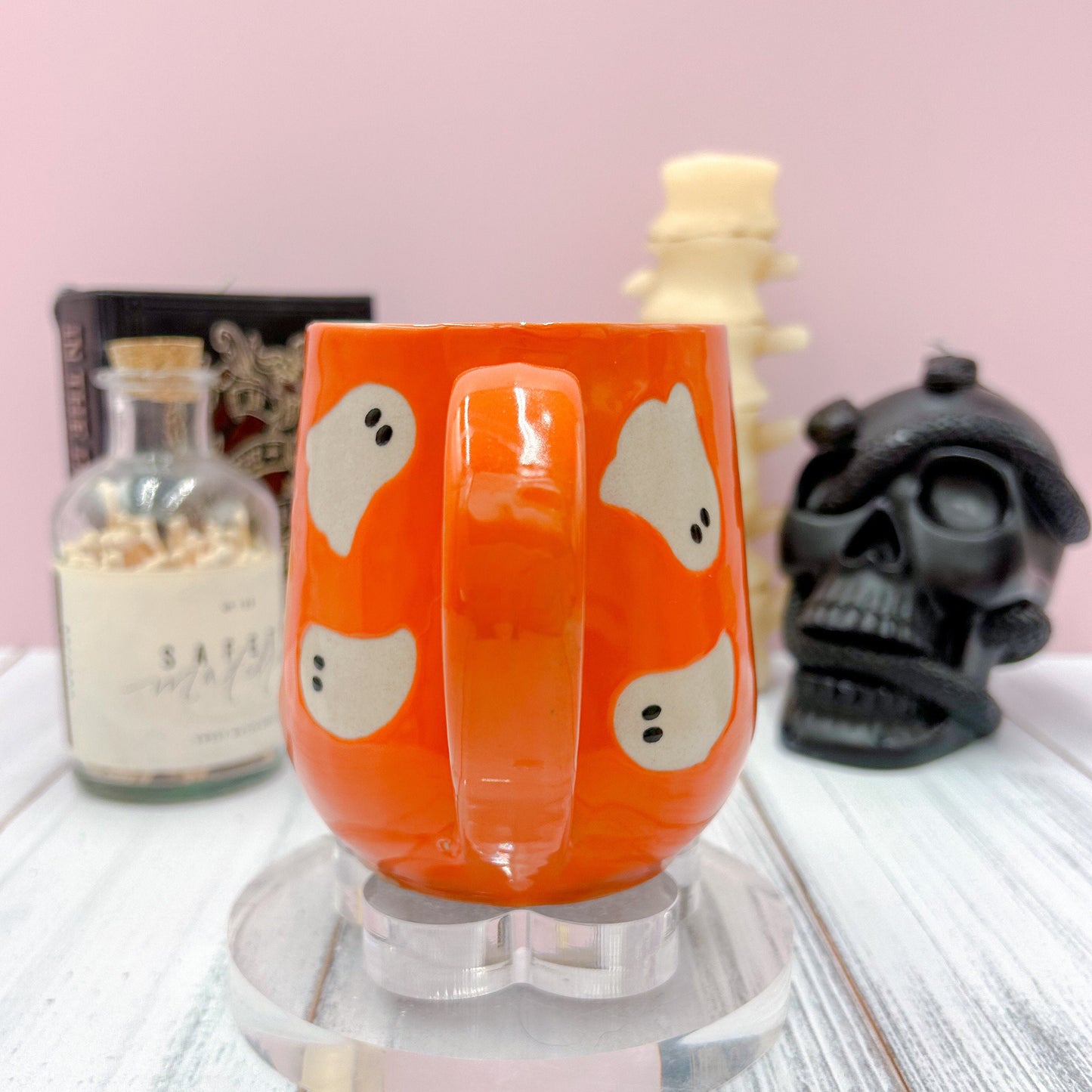 Orange Ghost Ceramic Mug