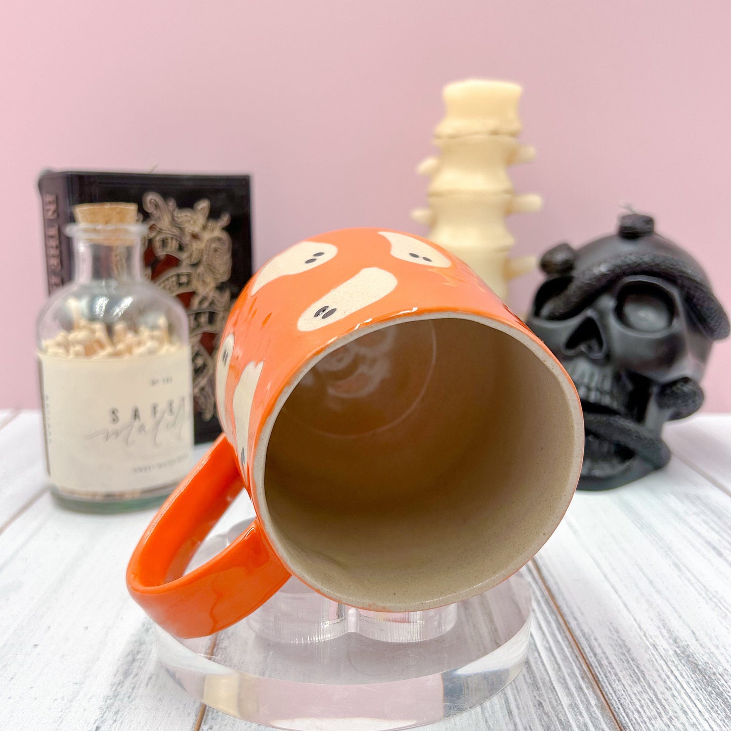 Orange Ghost Ceramic Mug