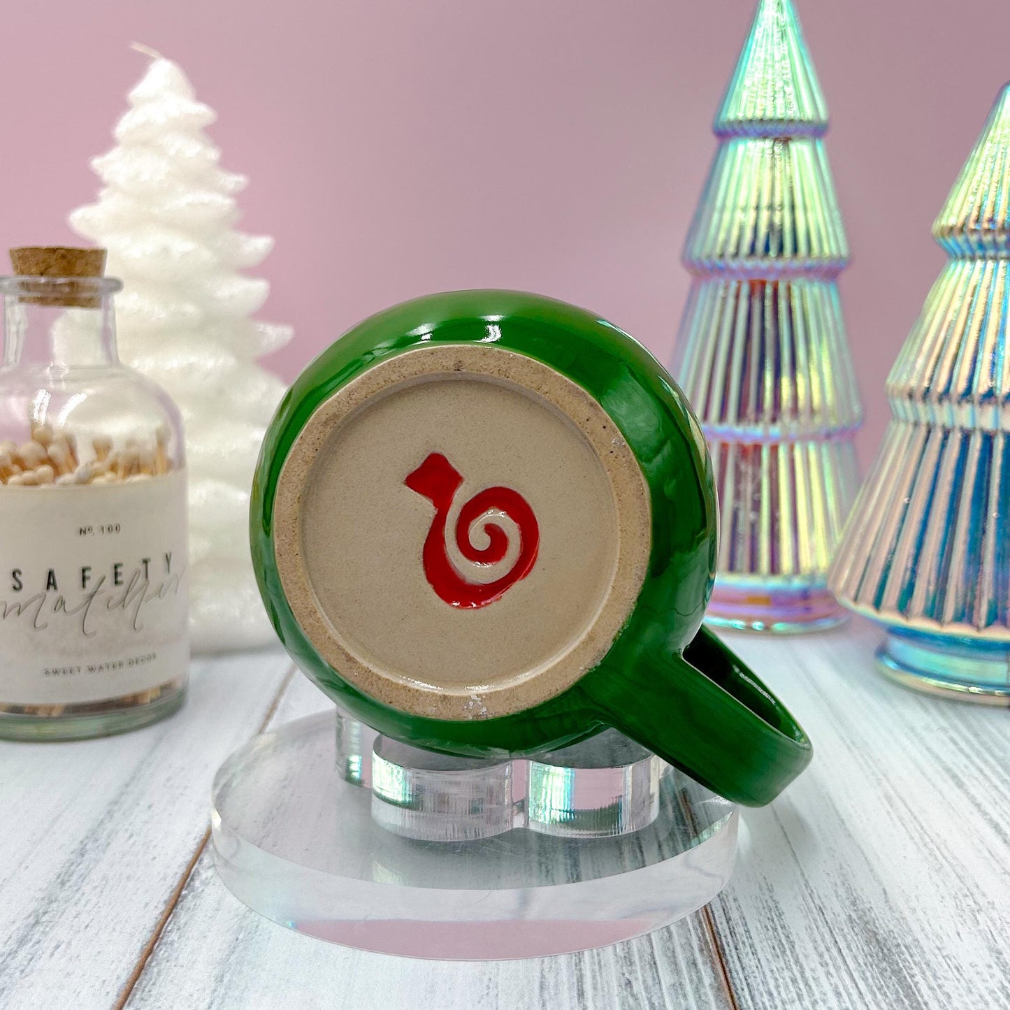 Green Reindeer Ghost Mug