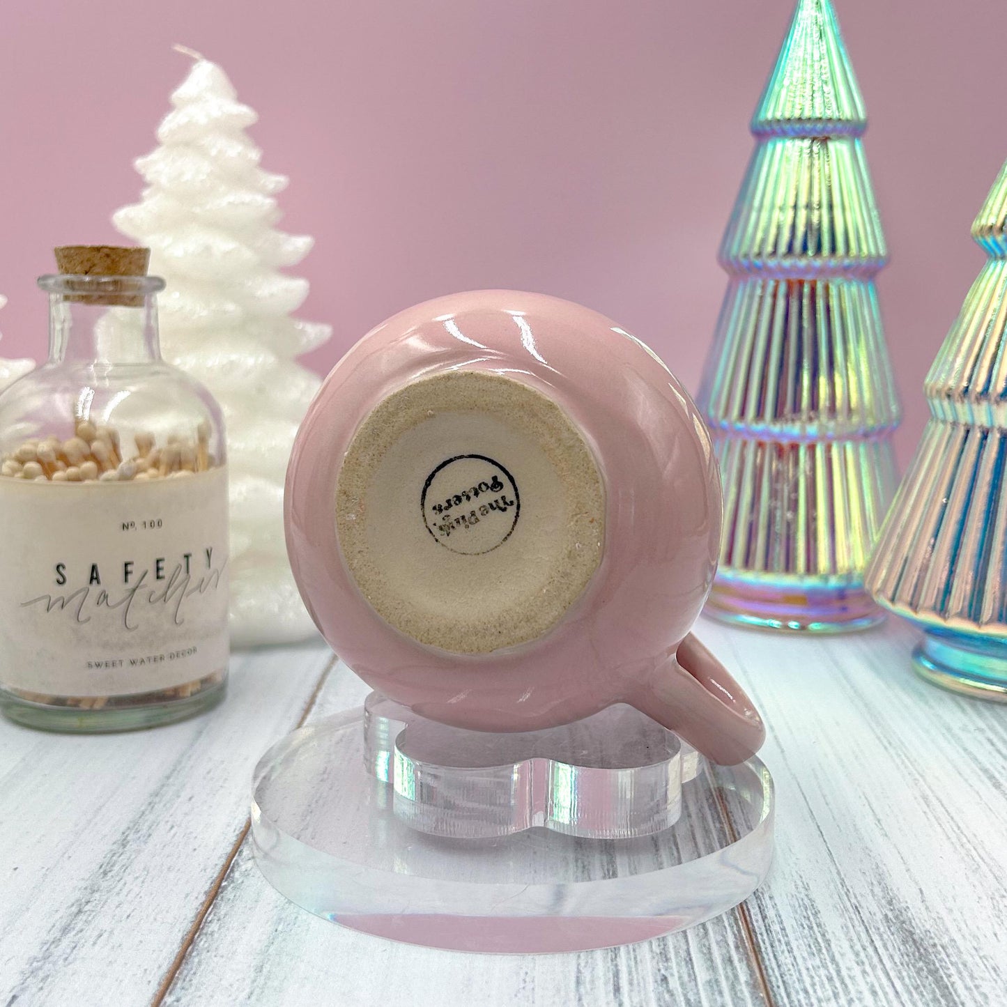 Pink Reindeer Ghost 12 oz Mug