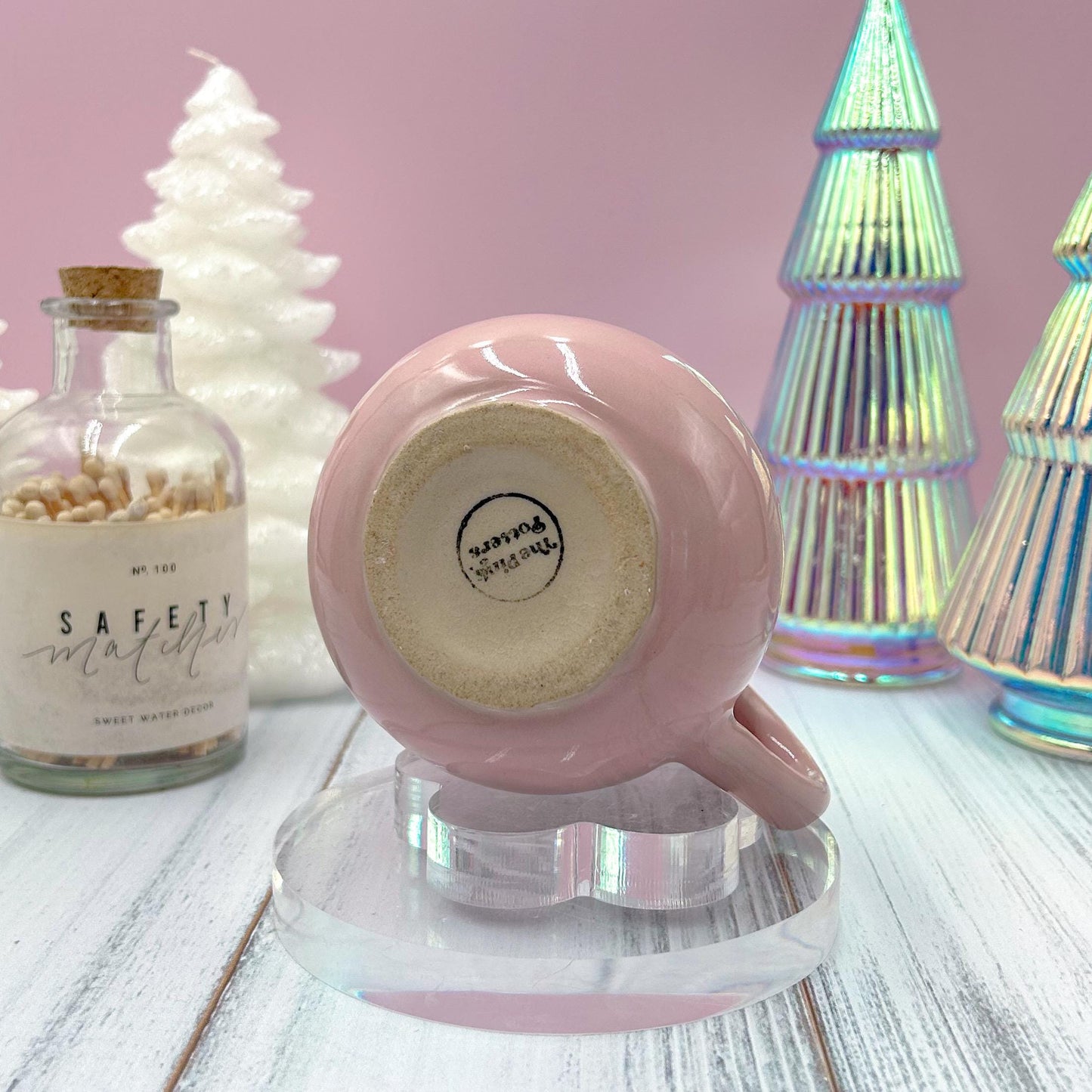 Pink Reindeer Ghost 12 oz Mug