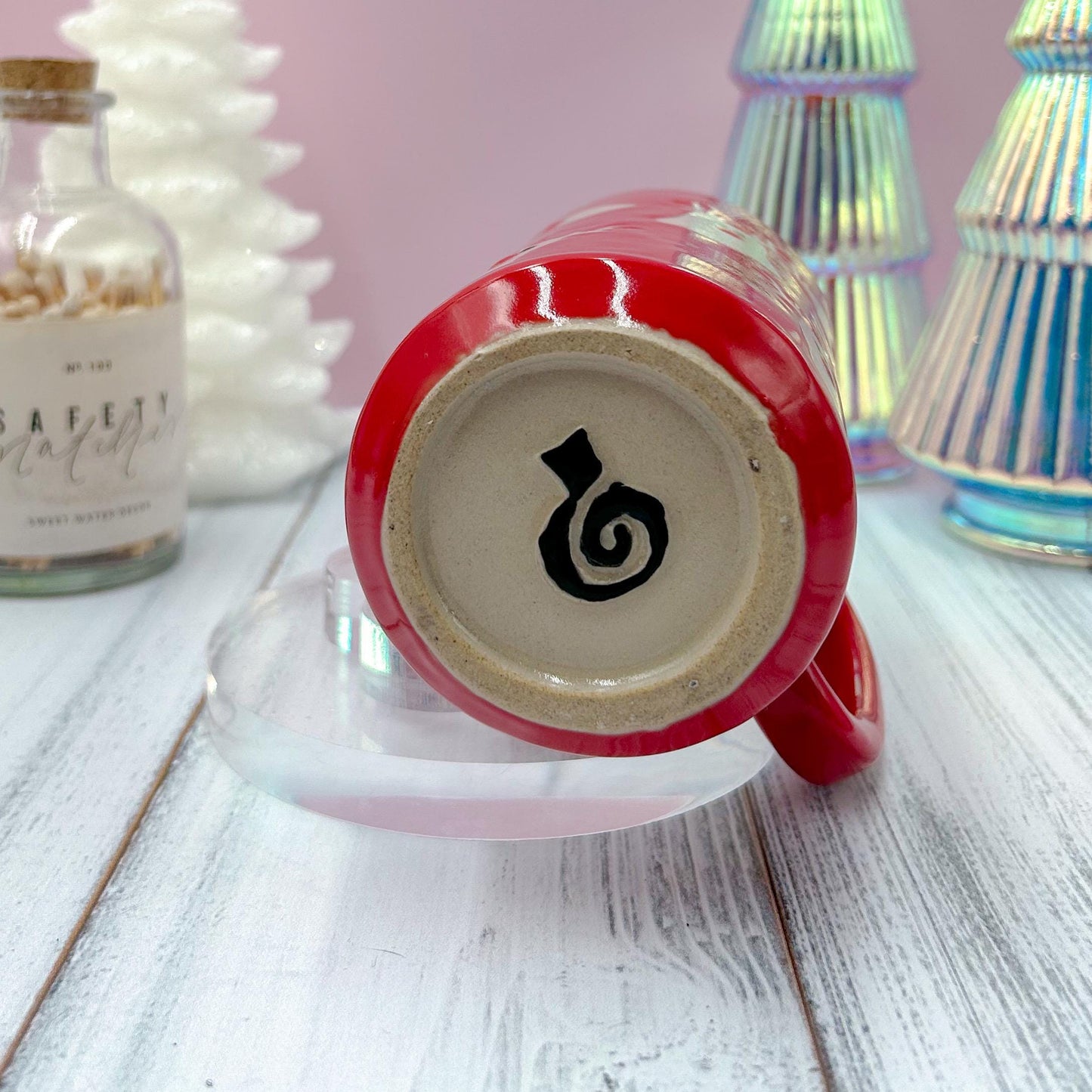 Red Reindeer Ghost Tumbler Mug