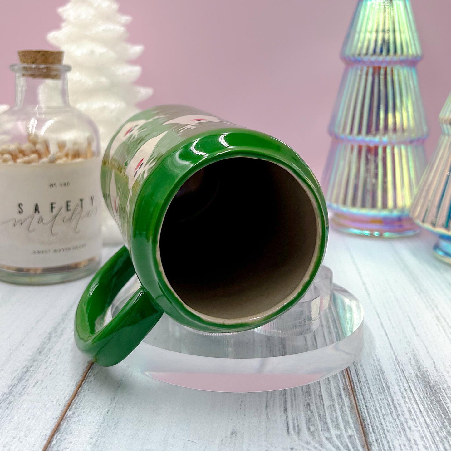 Green Reindeer Ghost Tumbler Mug