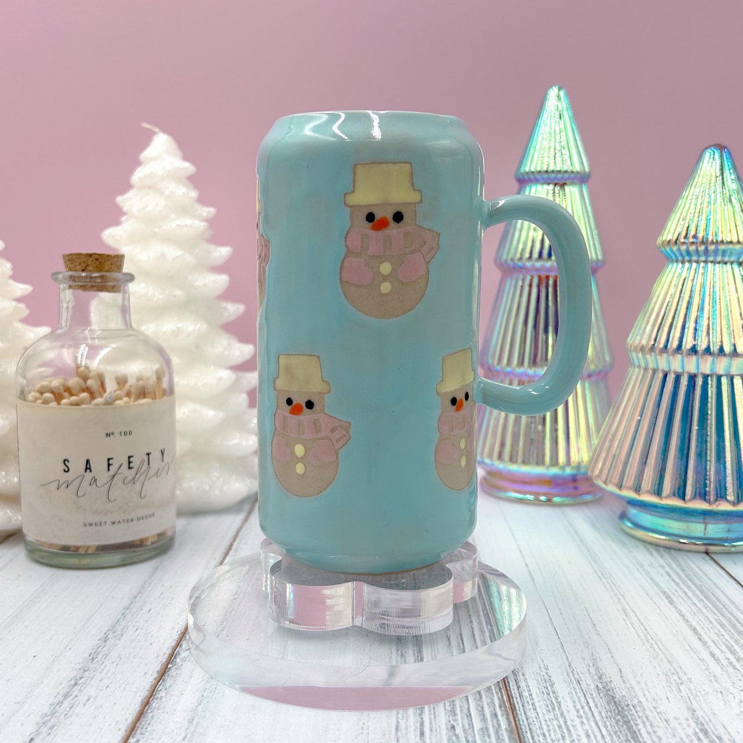 Snowman Tumbler Ceramic Mug