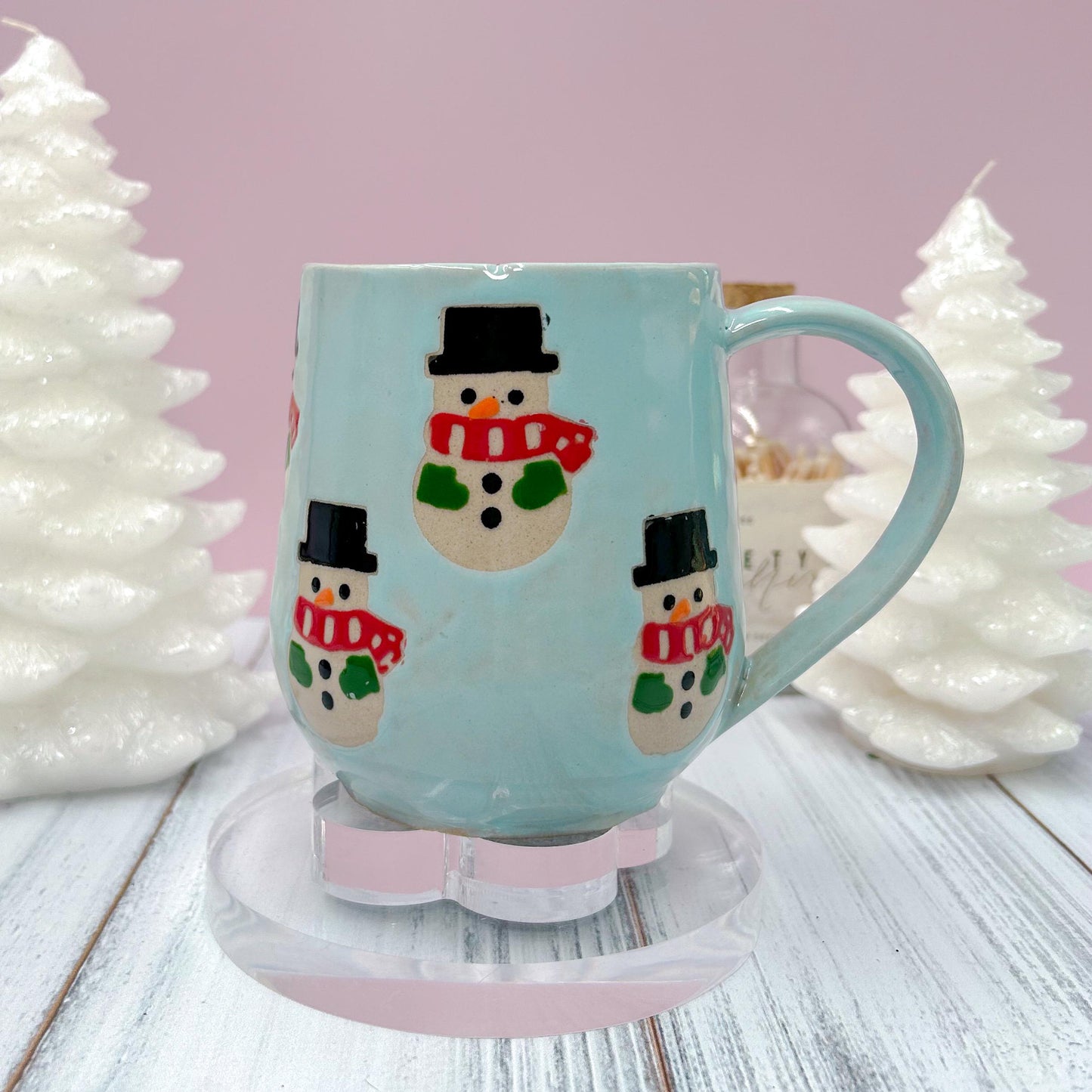 Red Snowman Ceramic Coffee Mug