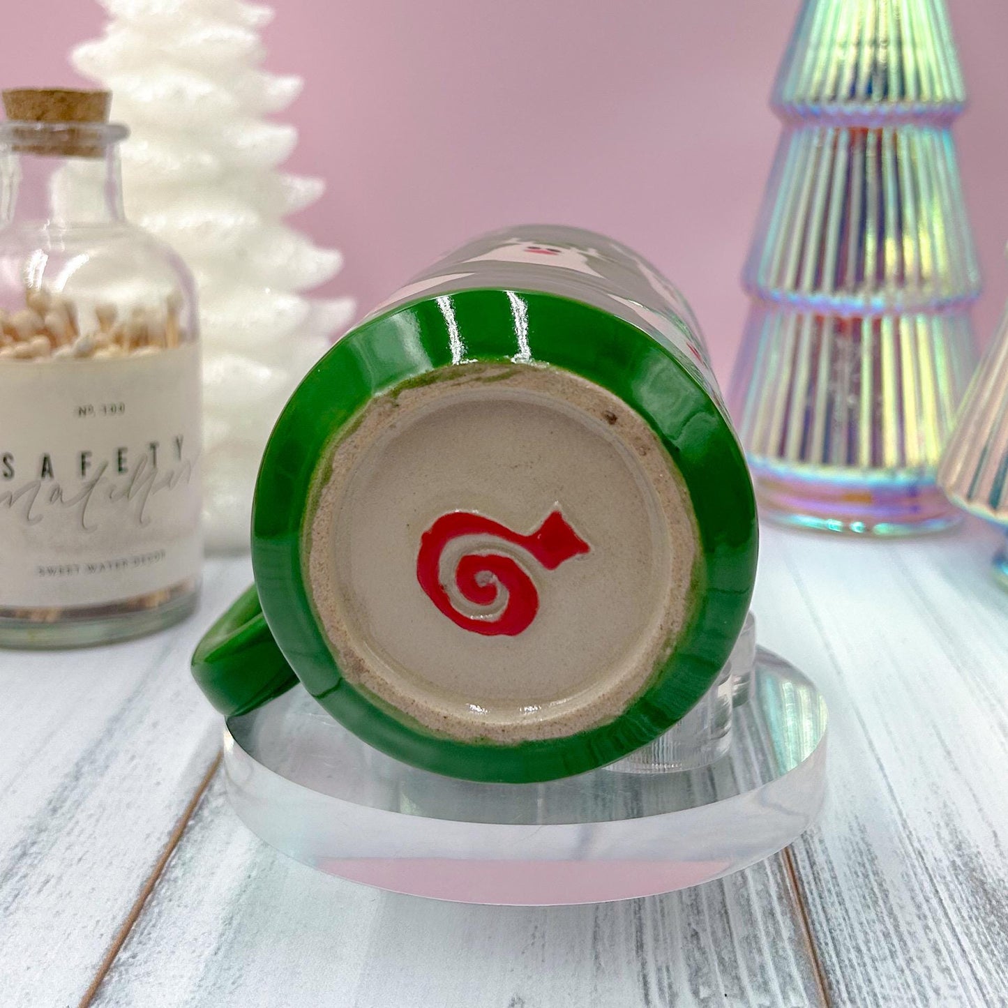 Green Reindeer Ghost Tumbler Mug