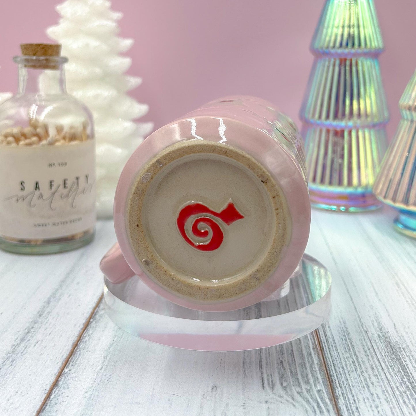 Pink Reindeer Ghost Tumbler Mug