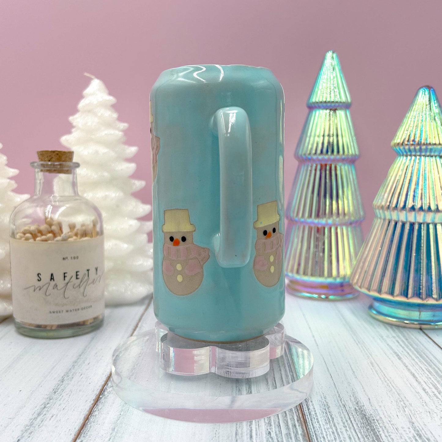 Snowman Tumbler Ceramic Mug