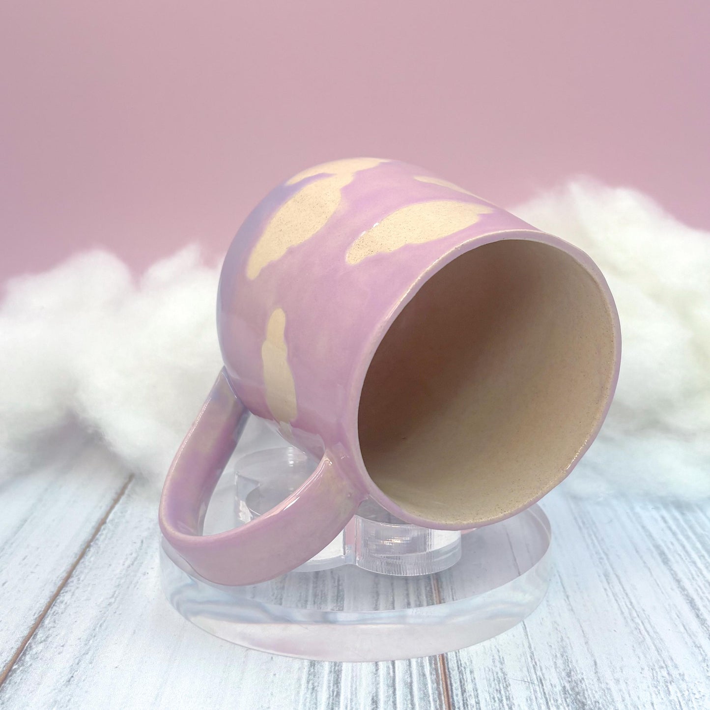 Purple Sunset Cloud Ceramic Mug, Rainbow Coffee Mug, Groovy Gift for Women, Rainbow Gift For Friend, Cute Mug Handmade, Retro Handmade Cup