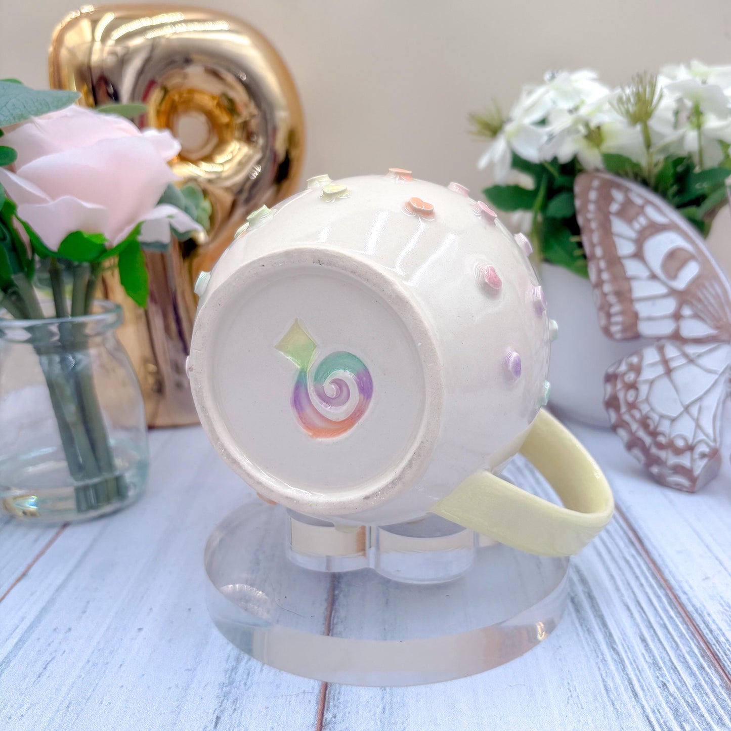 Pastel Heart 20 Ounce Ceramic Mug
