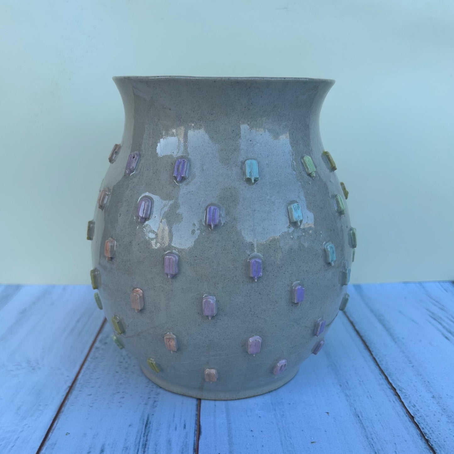 Ice Cream Decor, Ceramic Vase, Pottery Vase, Decorative Vase, Unique Vase, Hand Made Pottery, Vases For Flower Vase, Table Vase, Cute Vase
