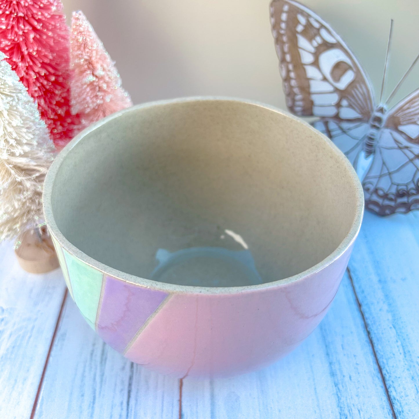 Rainbow Bowl, Ice Cream Bowl, Ceramic Bowl, Pottery Bowl, Handmade Bowl, Fruit Bowl, Soup Bowl, Large Bowls, Stoneware Bowl, Cereal Bowl