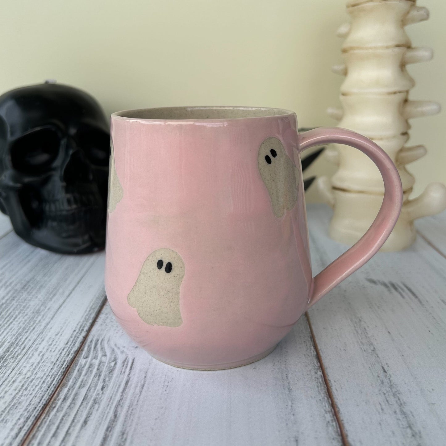 Pink Ghost Mug Ceramic