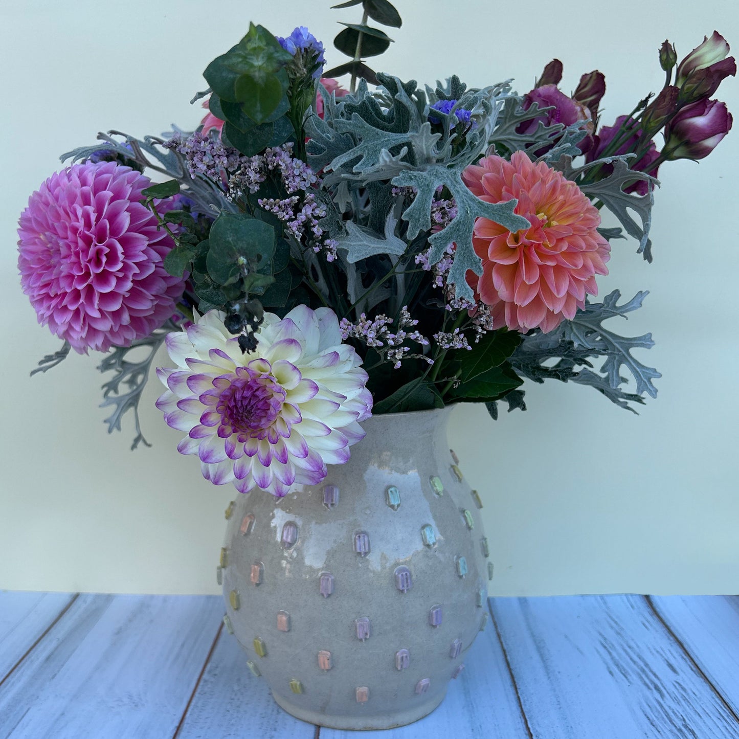 Ice Cream Decor, Ceramic Vase, Pottery Vase, Decorative Vase, Unique Vase, Hand Made Pottery, Vases For Flower Vase, Table Vase, Cute Vase