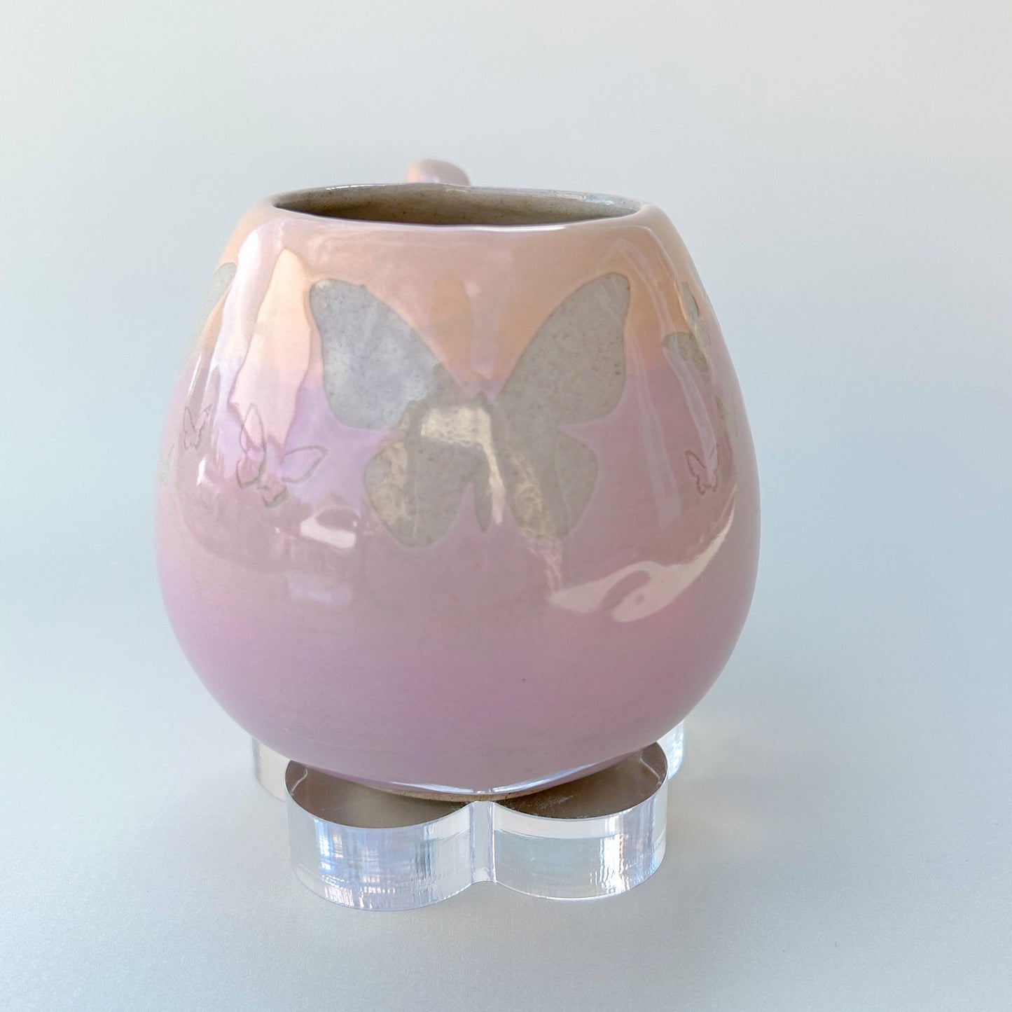 Butterfly Mug, Handmade Ceramic Mug, Ceramics Pottery Mugs, Stoneware Mug, Hand Made Pottery Mugs, Large Coffee Mug, USA Pottery, Fun Mug