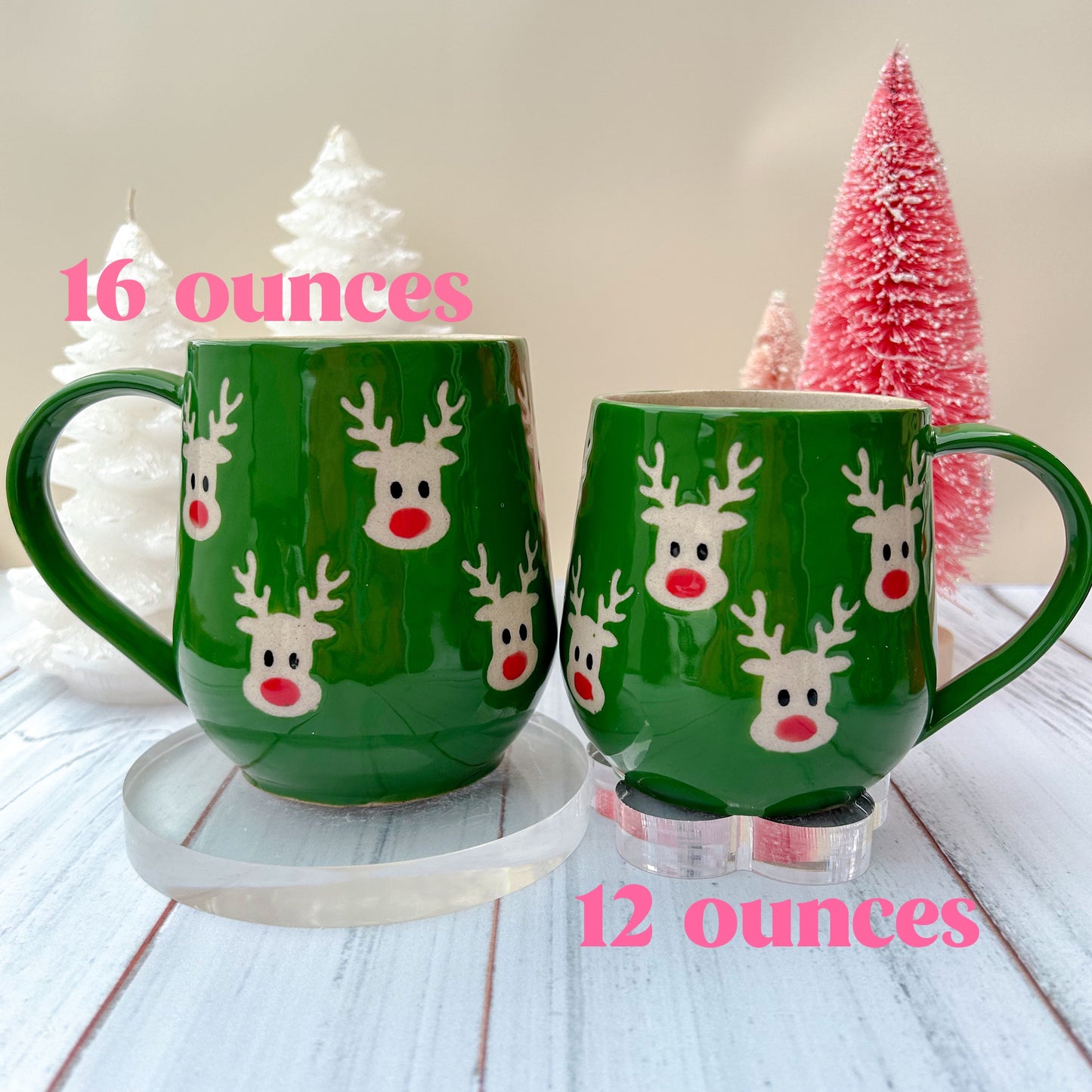 Brown Reindeer 16 Ounce Ceramic Mug