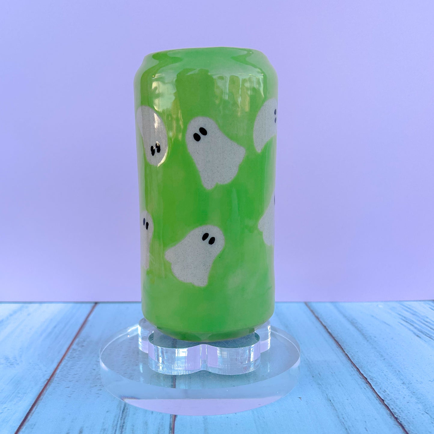 Green Retro Ghost Tumbler Ceramic Mug