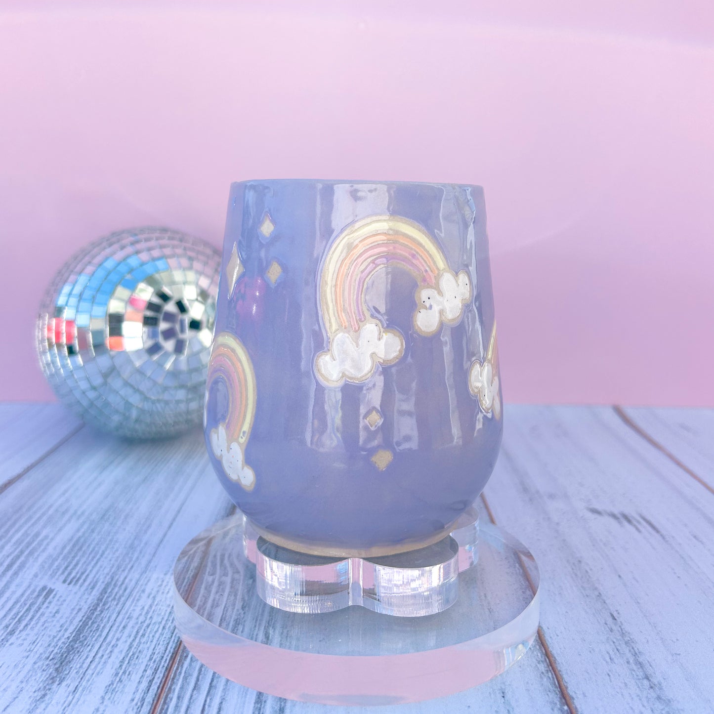 Lavender Rainbow Ceramic Mug