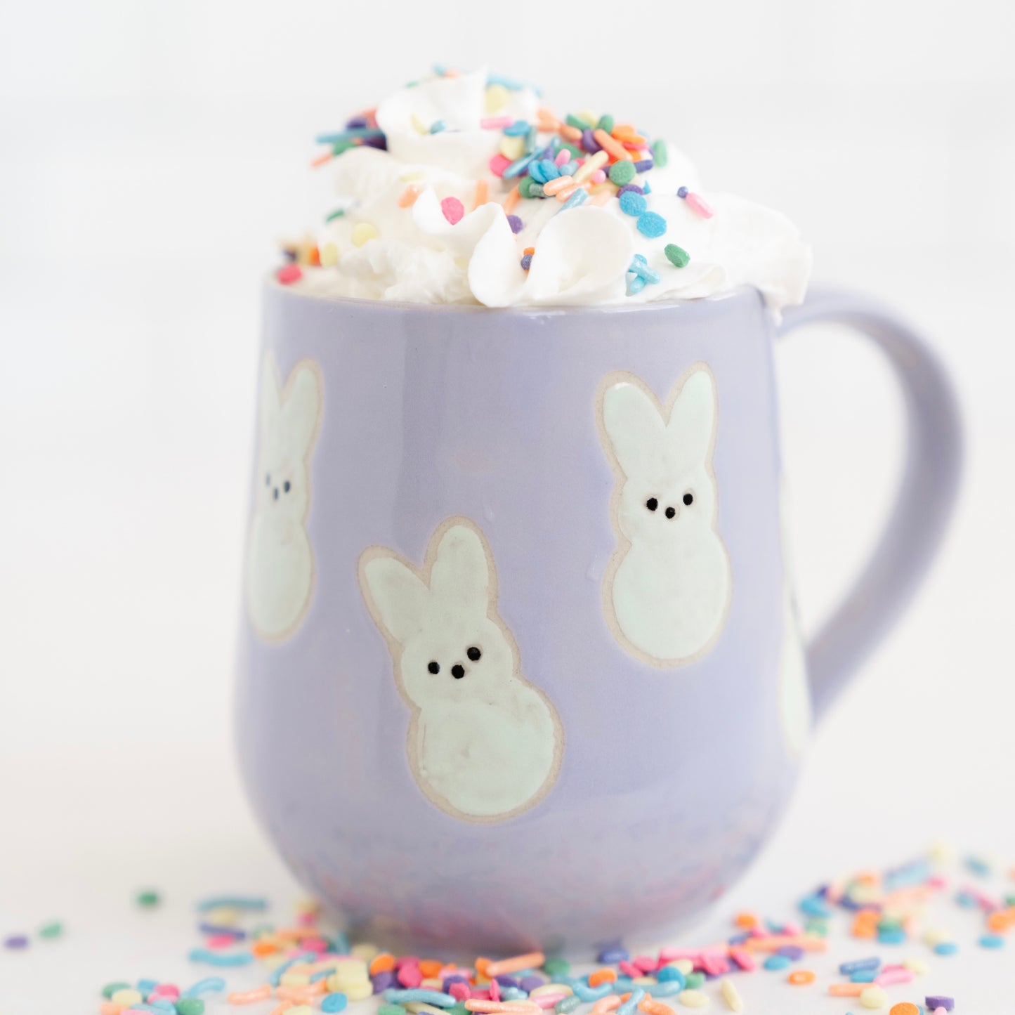 Lavender Bunny Spring Ceramic Mug