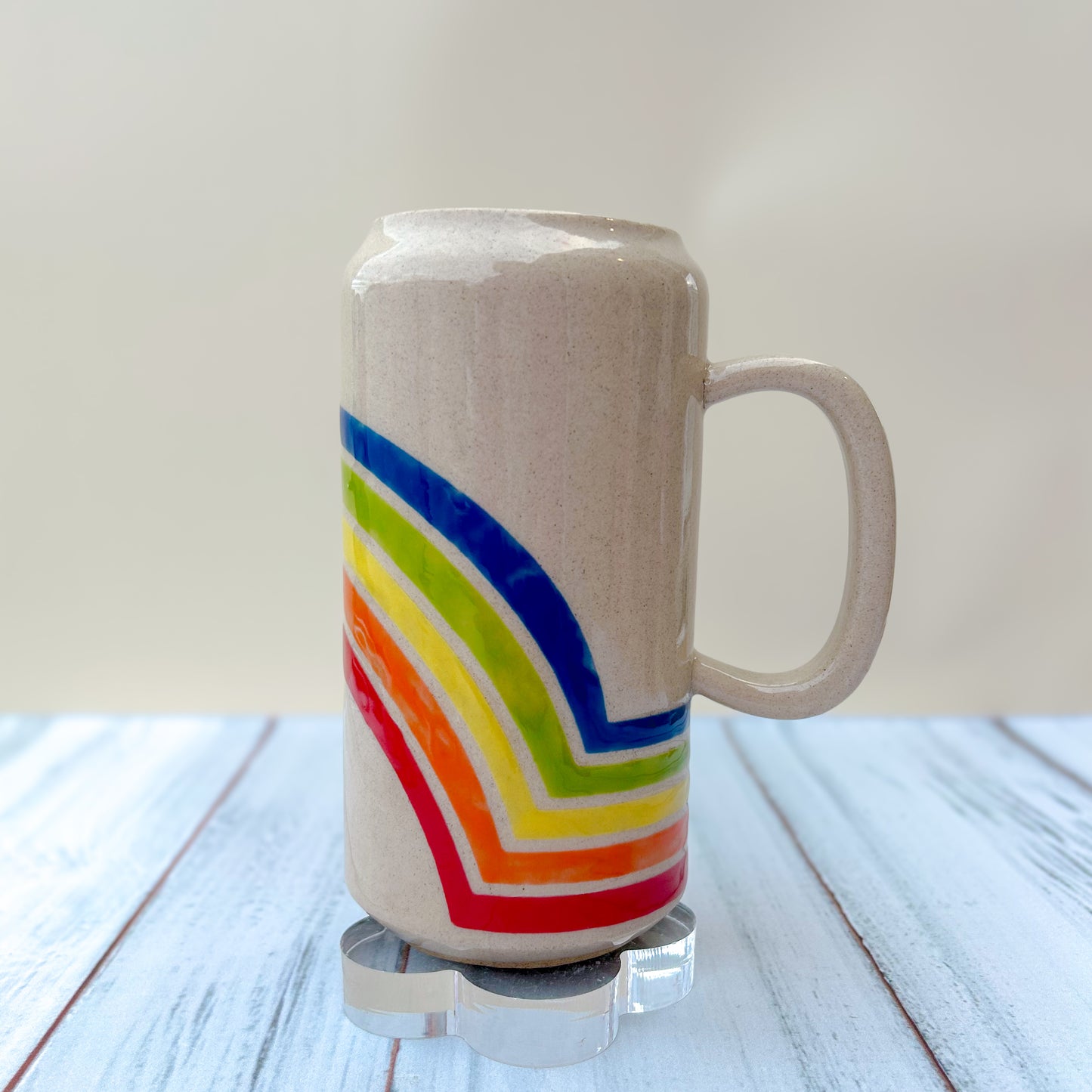 Rainbow Tumbler Ceramic Mug