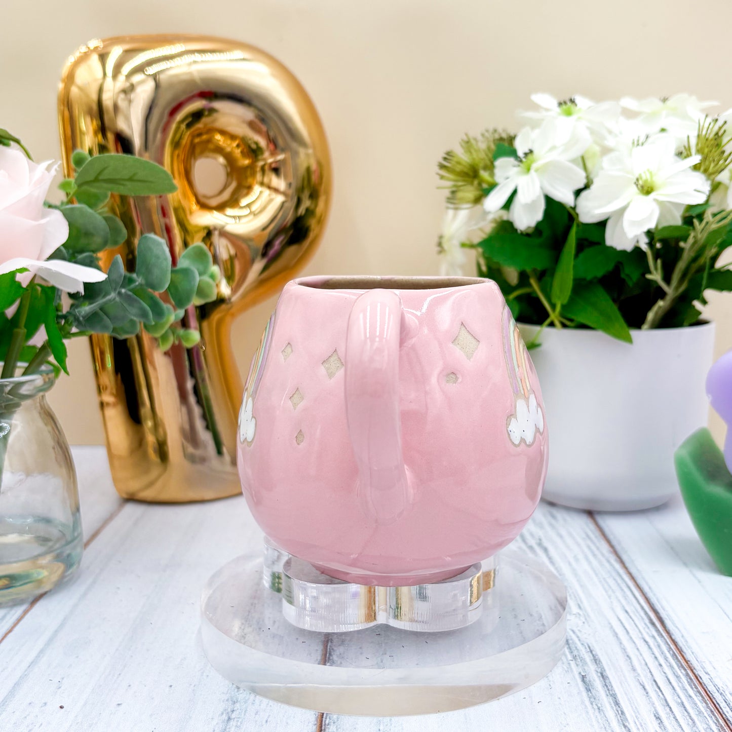Pink Rainbow 12 oz Ceramic Mug