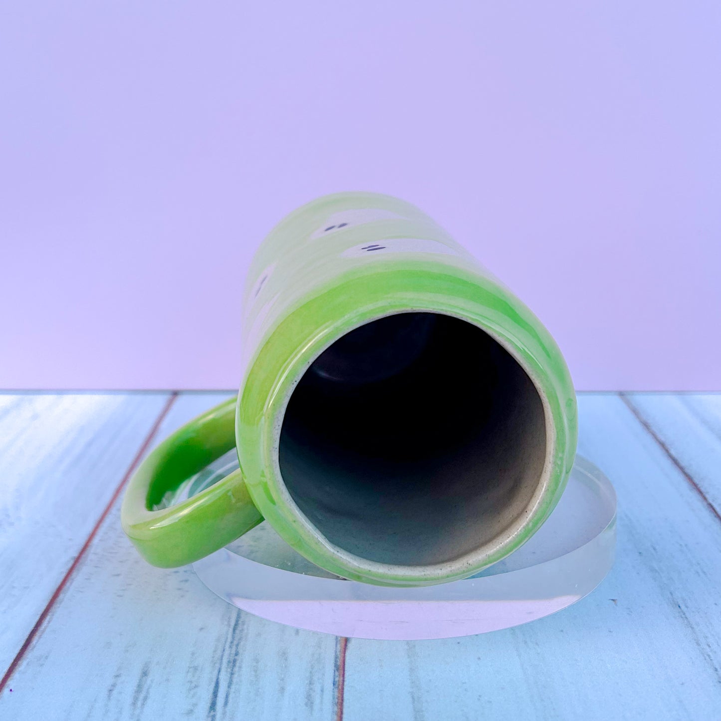 Green Retro Ghost Tumbler Ceramic Mug