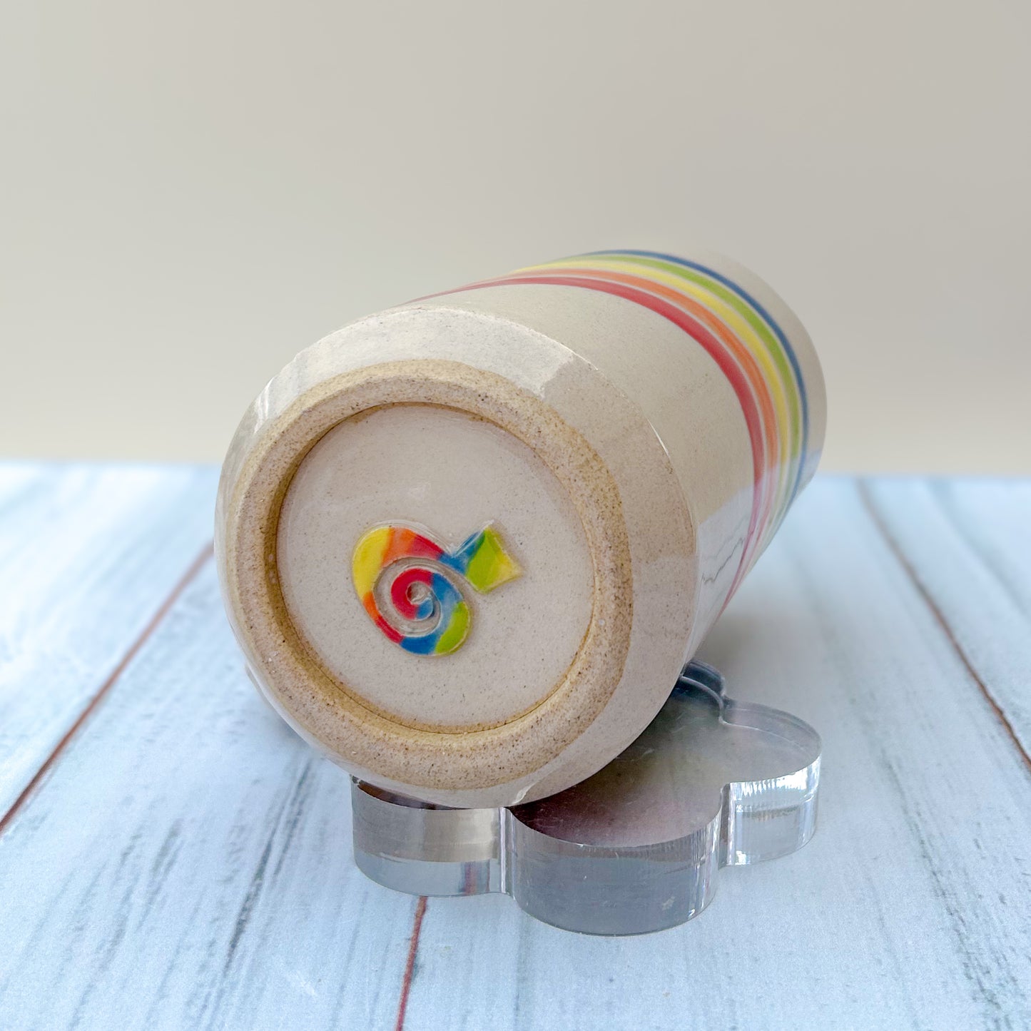 Rainbow Tumbler Ceramic Mug