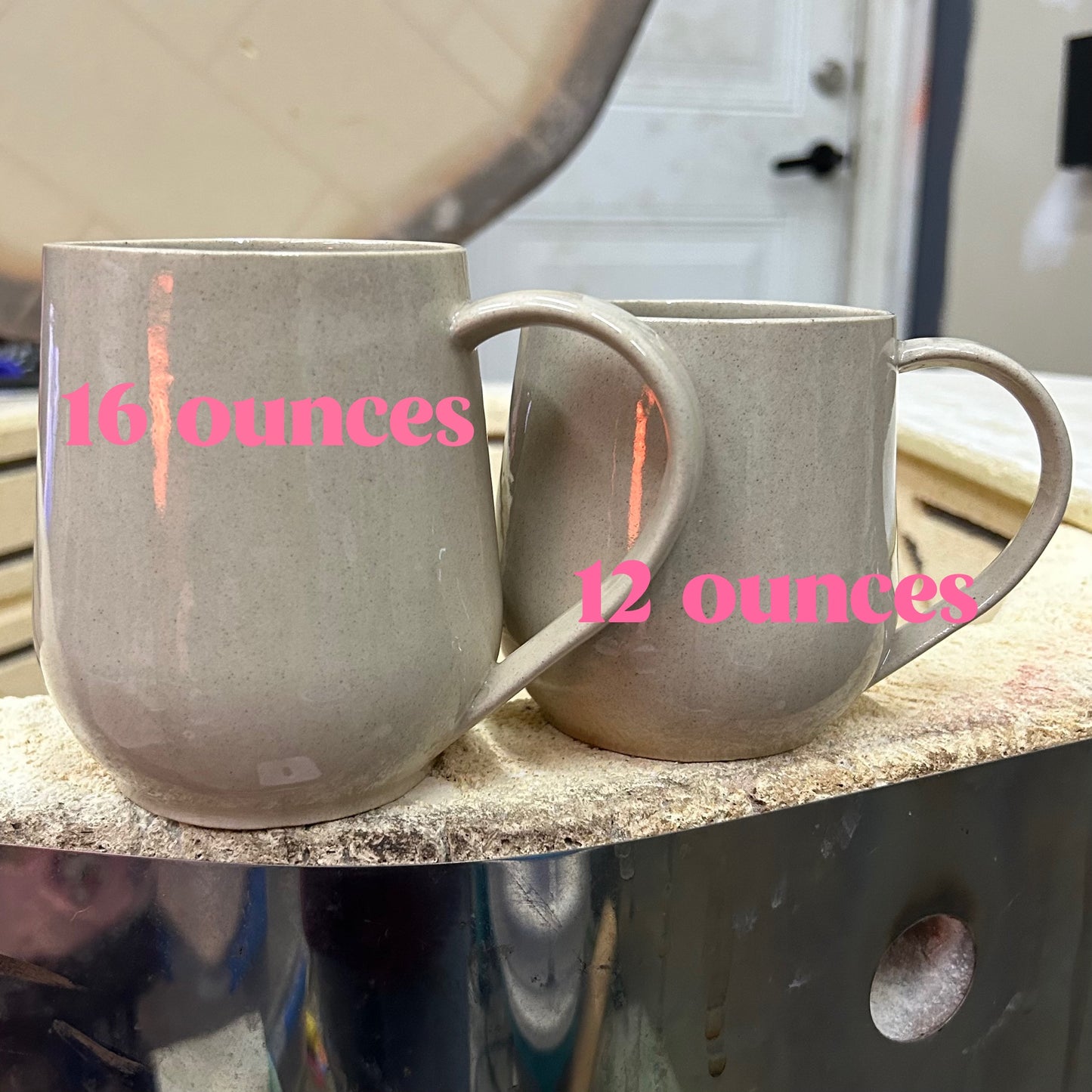 Pink Ghost 16 Ounce Ceramic Mug