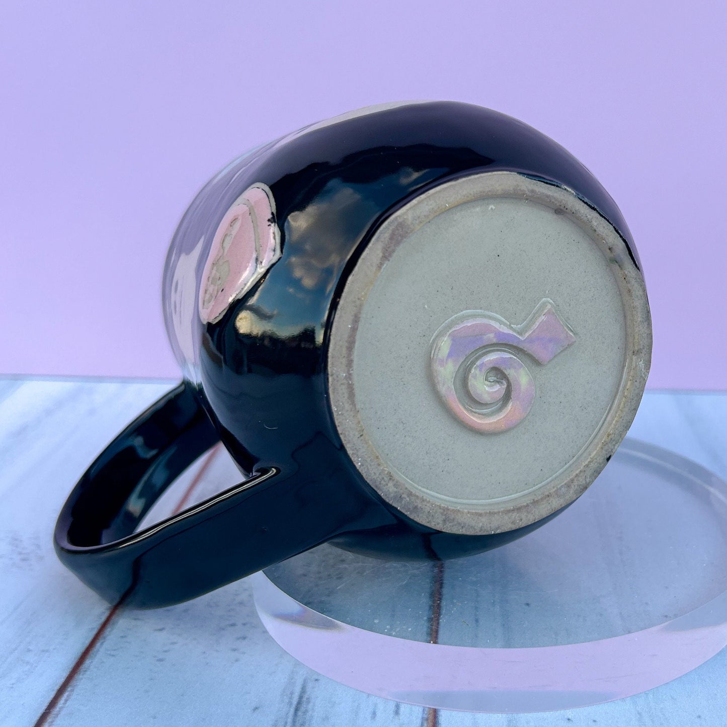 Black Valentines Ghost 16 Ounce Ceramic Mug