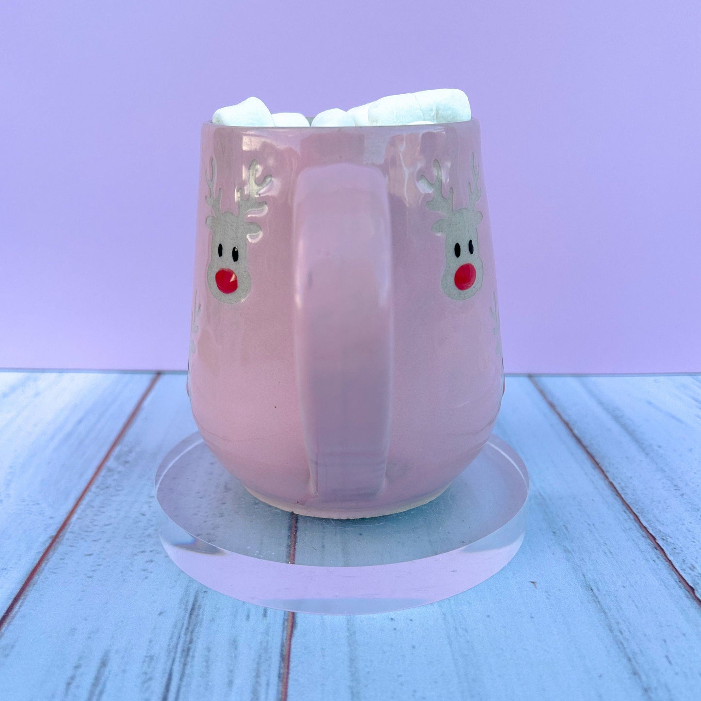 Pink Reindeer 12 Ounce Mug