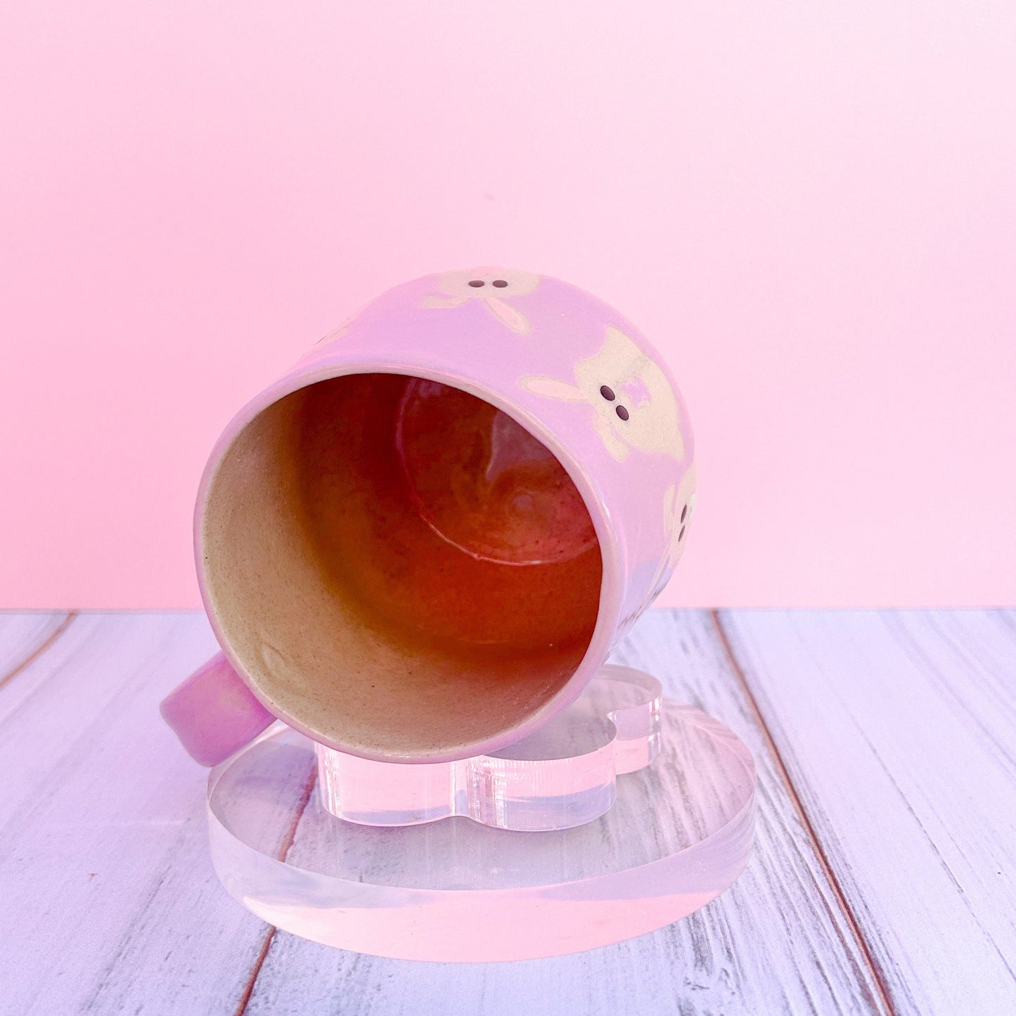 Purple Ghost Bunny Spring Ceramic Mug