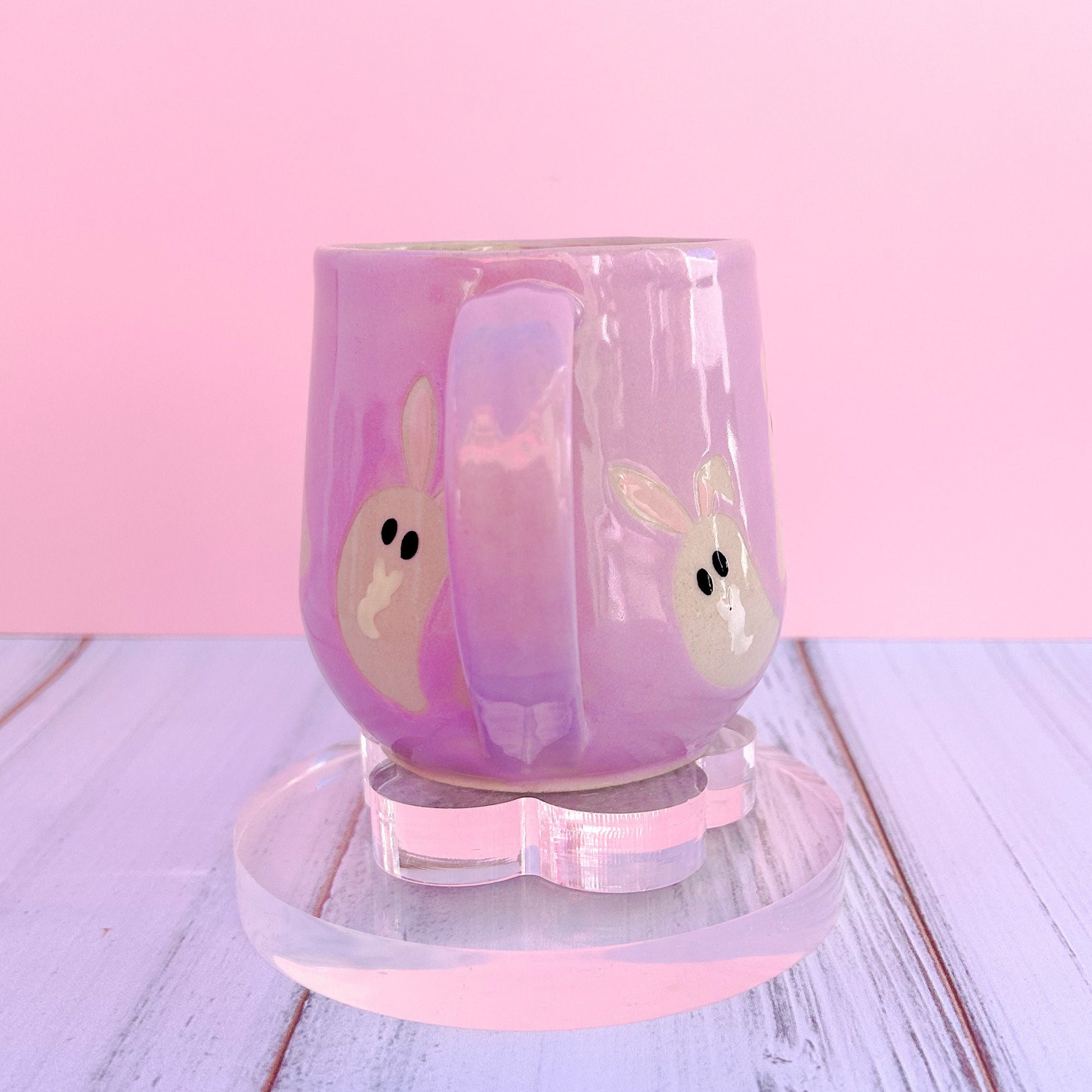 Purple Ghost Bunny Spring Ceramic Mug