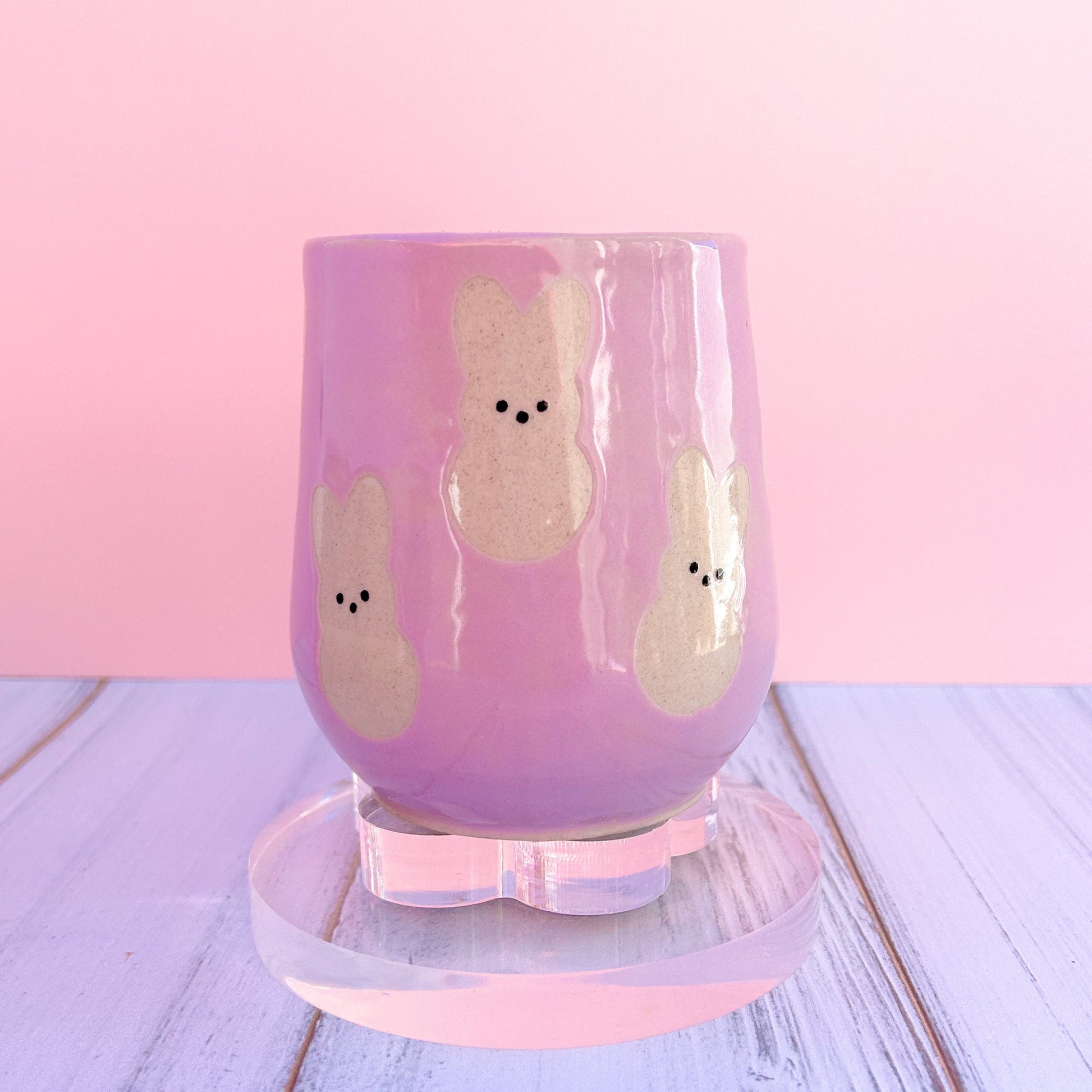 Purple Bunny Spring Ceramic Mug