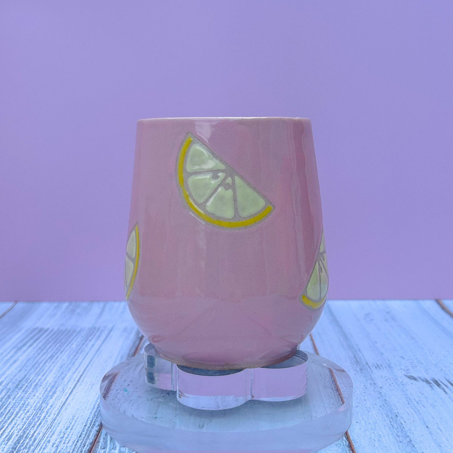 Pink Lemonade Ceramic Mug, Pink Lemon Mug Handmade, Gardener Gift Idea, Lemon Lovers Mug, Lemon Mug For Mom, Gift for Wife, Lemon cup