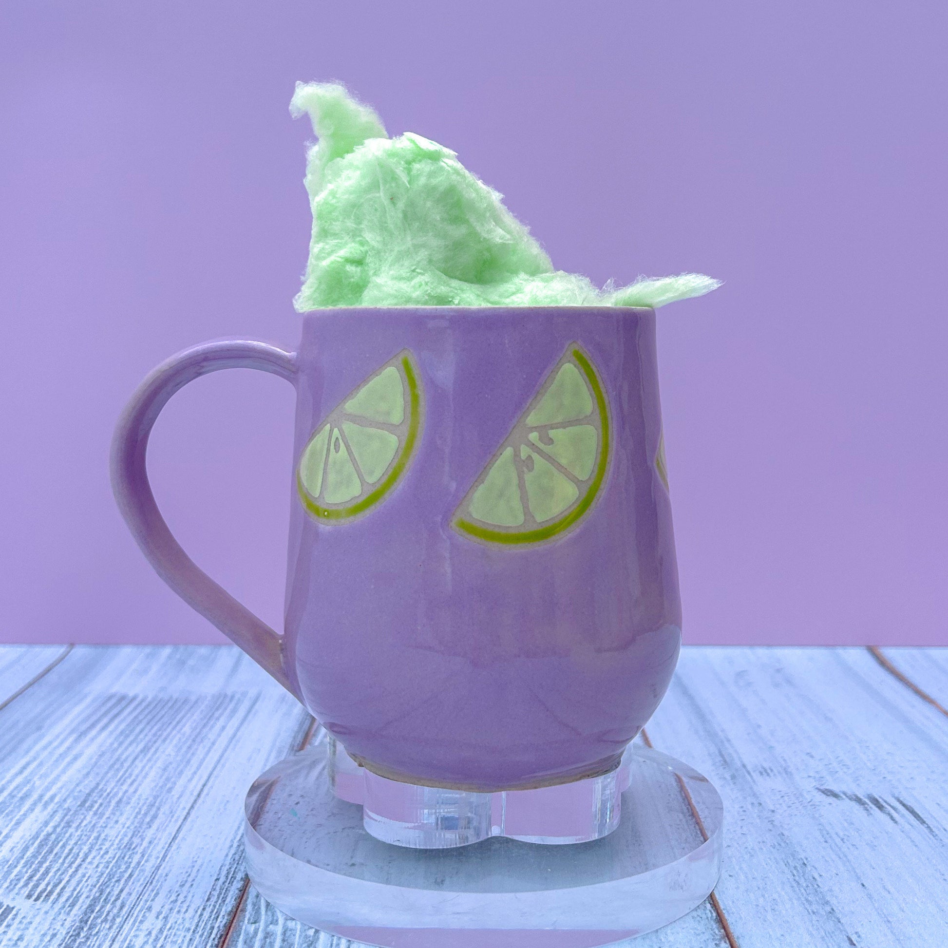 Purple Limeade Ceramic Mug, Purple Lime Mug Handmade, Gardener Gift Idea, Fruit Lovers Mug, Lime Fruit Mug For Mom, Gift for Wife, Lemon cup