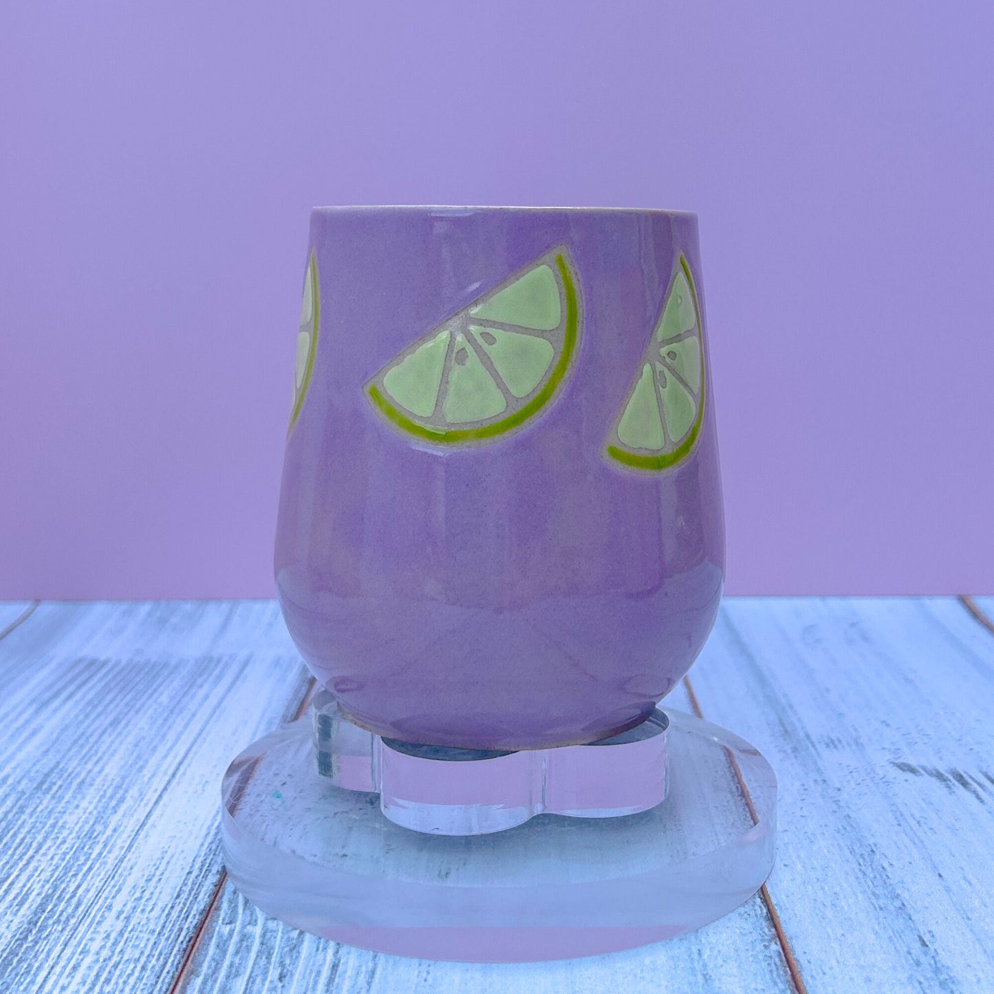 Purple Limeade Ceramic Mug, Purple Lime Mug Handmade, Gardener Gift Idea, Fruit Lovers Mug, Lime Fruit Mug For Mom, Gift for Wife, Lemon cup