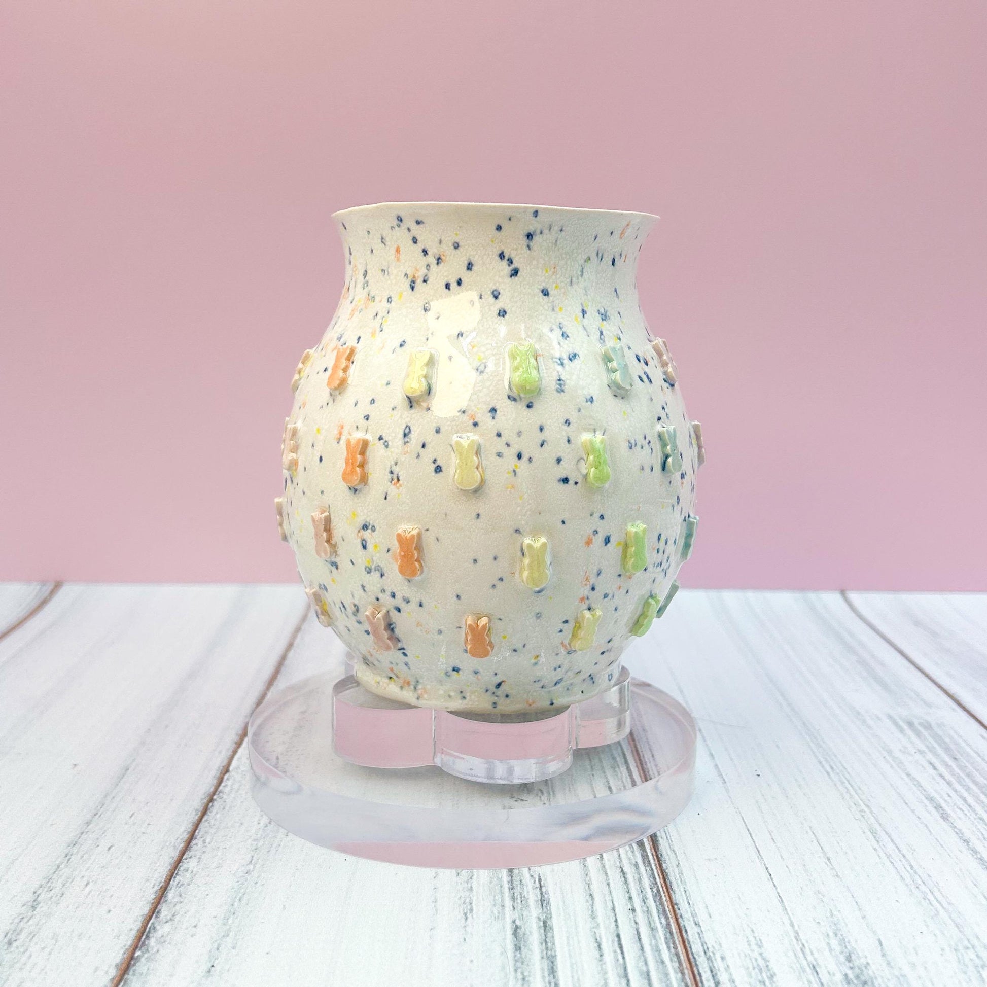 Yellow Rainbow Bunny Spring Ceramic Mug