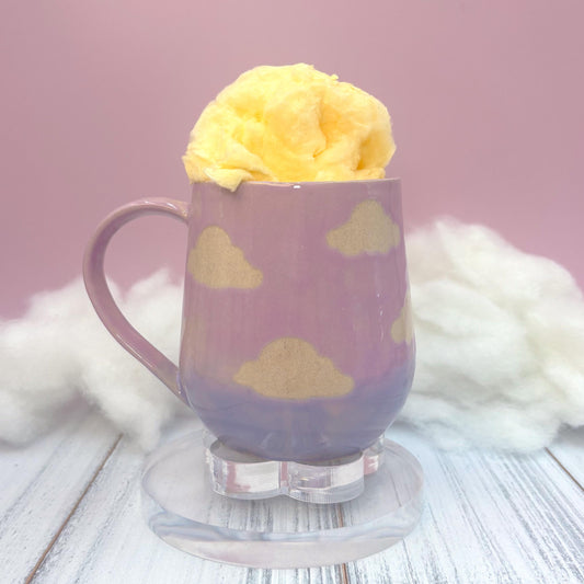 Purple Sunset Cloud Ceramic Mug, Rainbow Coffee Mug, Groovy Gift for Women, Rainbow Gift For Friend, Cute Mug Handmade, Retro Handmade Cup