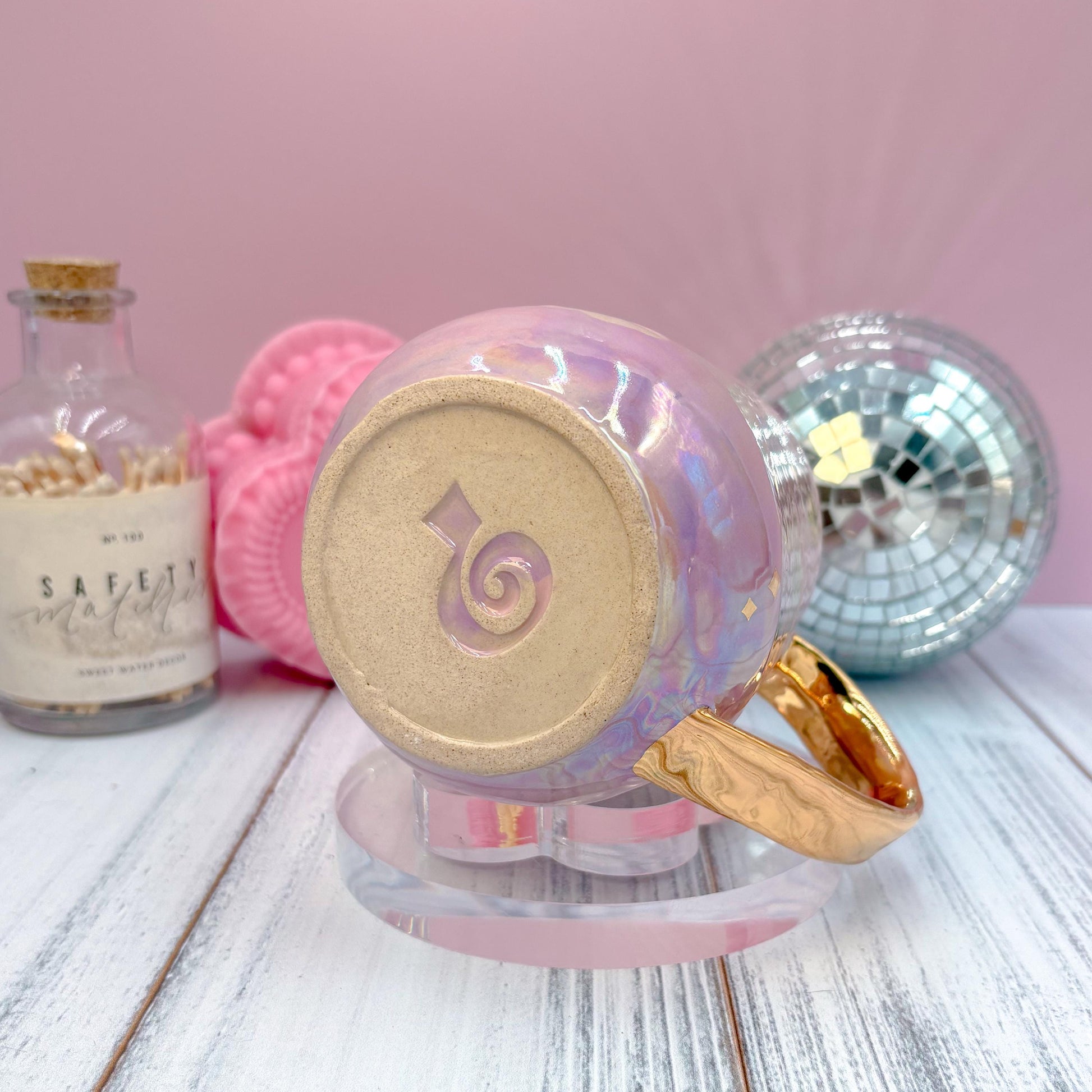 Gold Pink Cloud Sunset Ceramic Mug