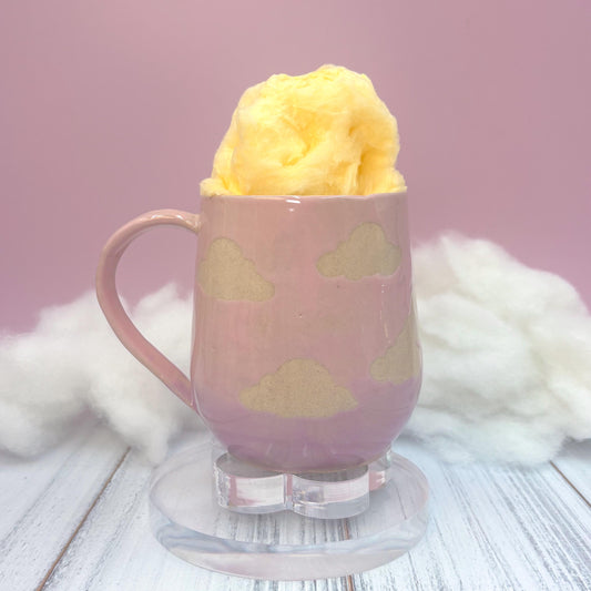 Pink Sunset Cloud Ceramic Mug, Rainbow Coffee Mug, Groovy Gift for Women, Rainbow Gift For Friend, Cute Mug Handmade, Retro Sunset Cup