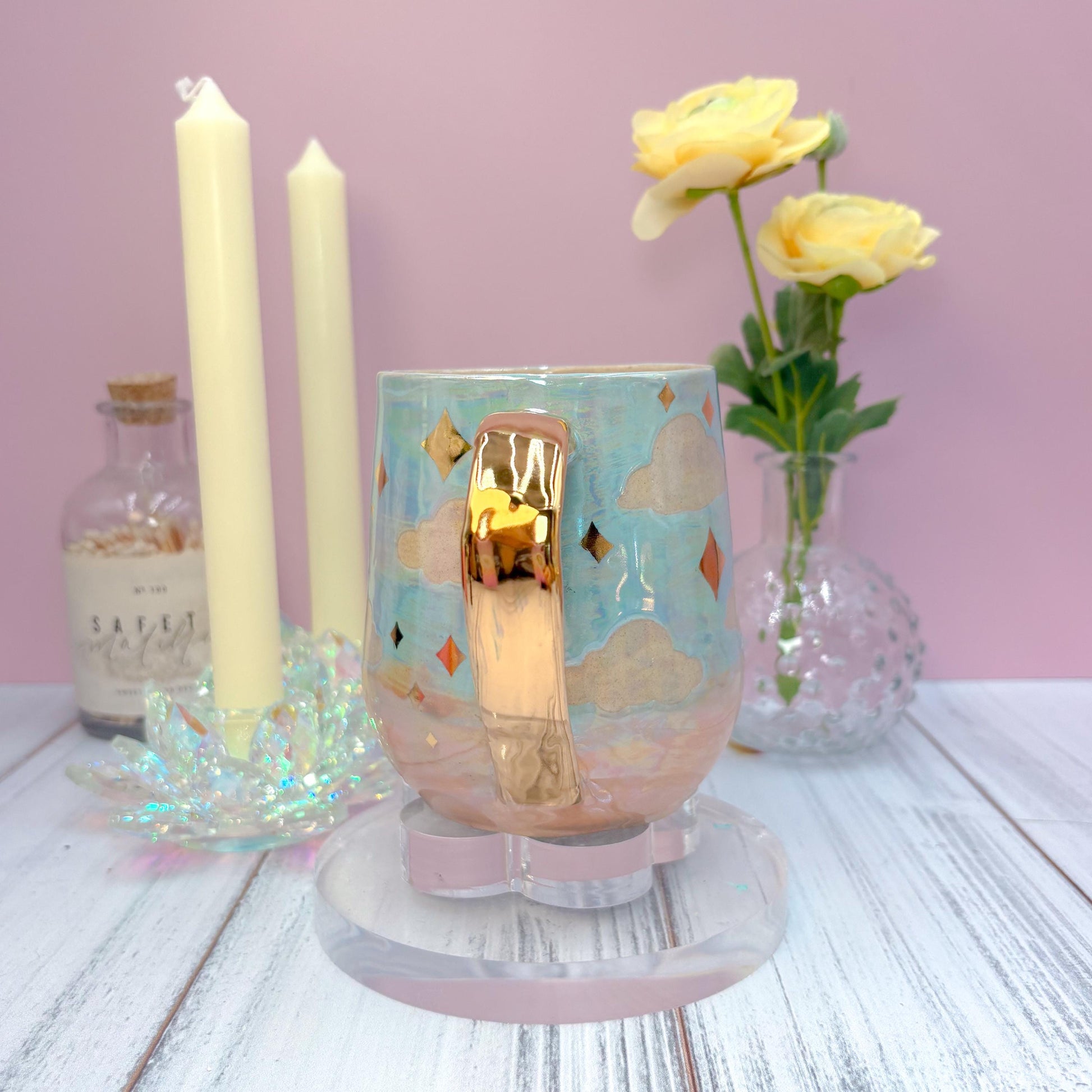 Gold Blue Sunset Ceramic Mug