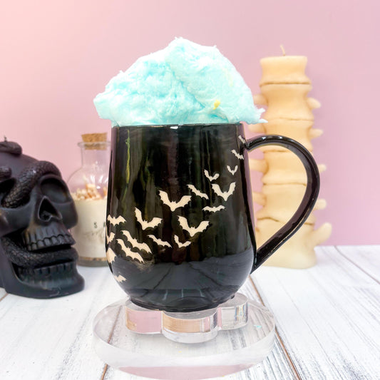 Black Bat Ceramic Mug, Autumn Gift For Her, Retro Fall Mug, Halloween Gift, Spooky Mug Handmade, Cute Autumn Mugs, Fall Gift Mom