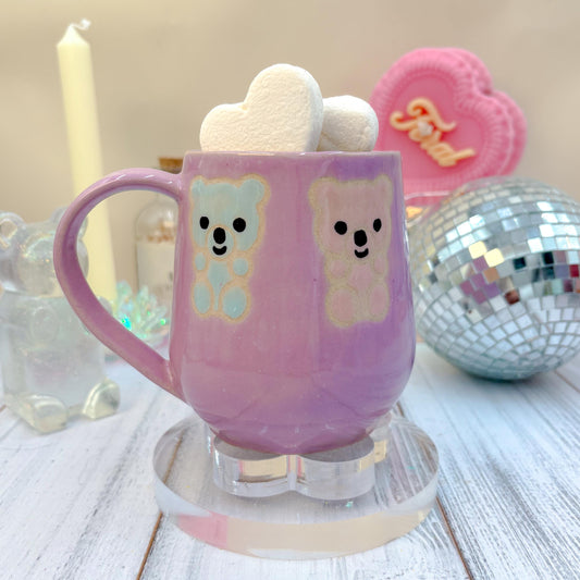 Purple Gummy Bear Ceramic Mug